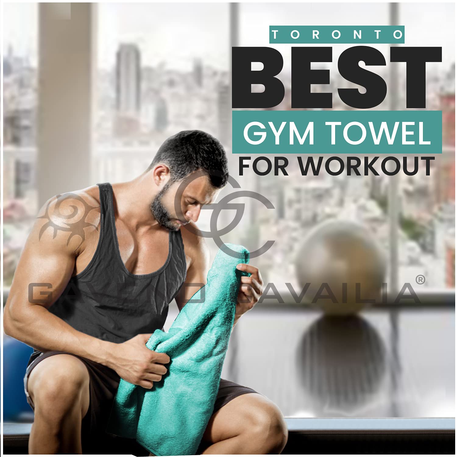 GC GAVENO CAVAILIA 10 Piece Cotton Towel Set - 450 GSM | Quick Drying Teal Bale 6