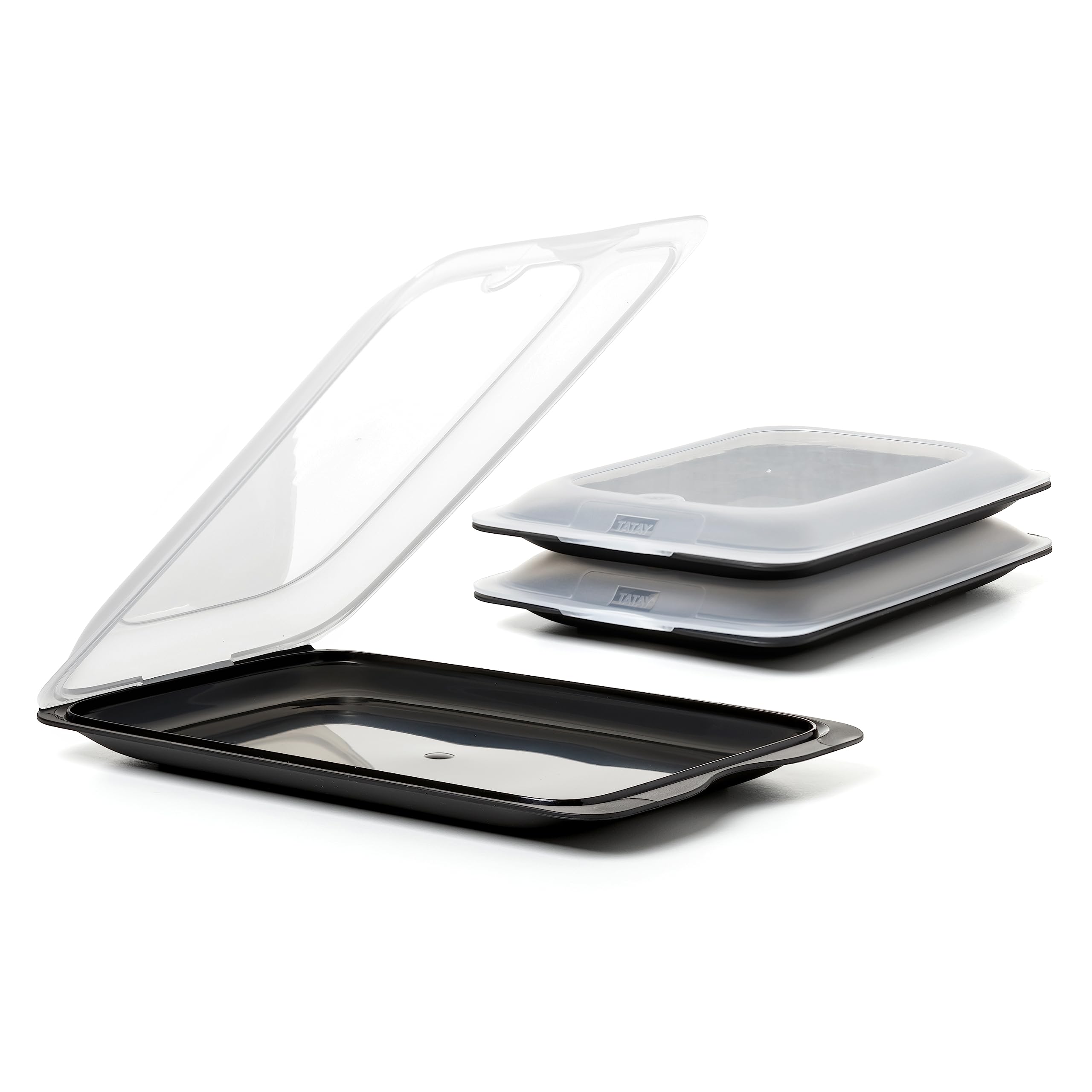 TATAY Set of 3 Food Storage Containers - BPA Free, Stackable, Fridge/Freezer/Microwave Safe 1