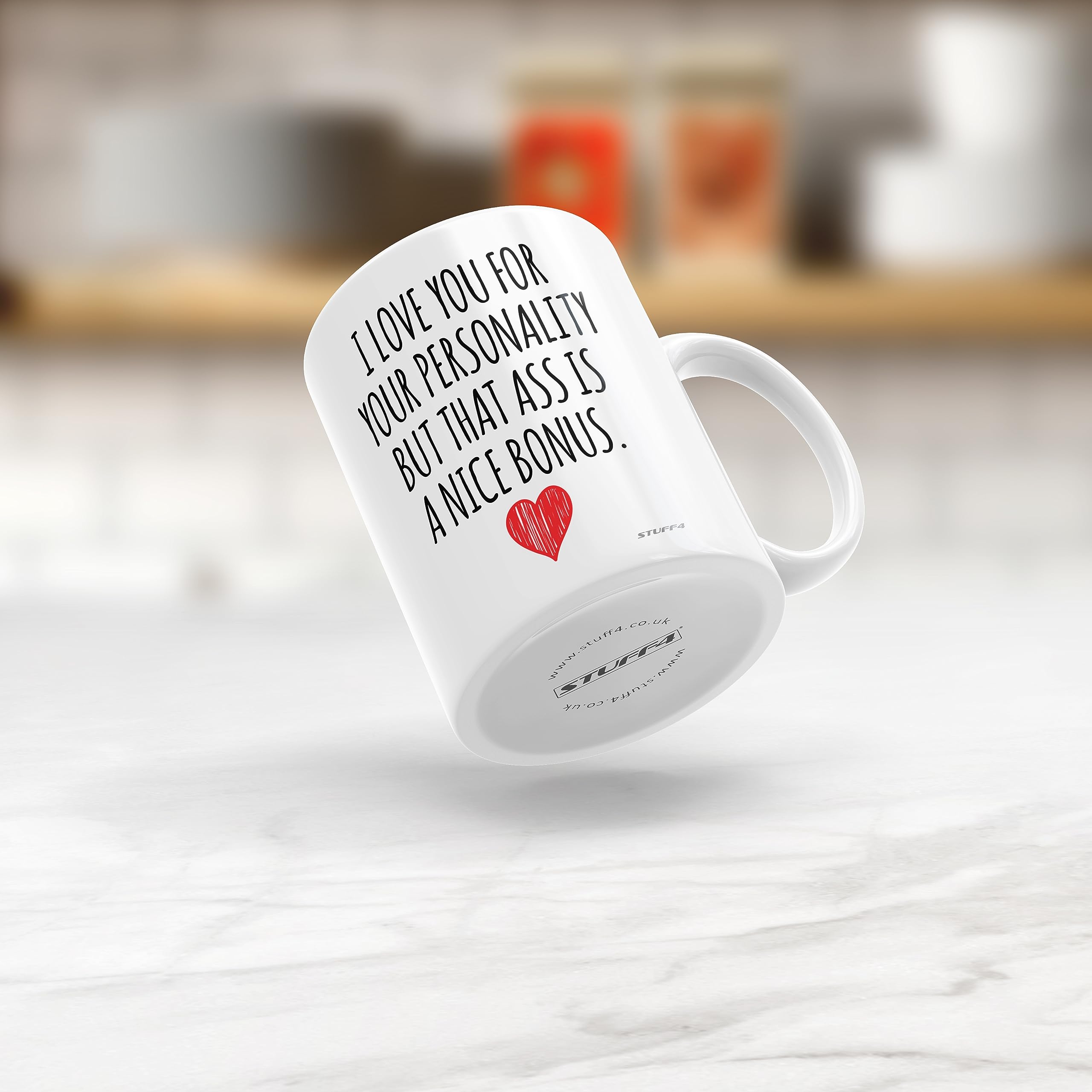 Stuff4 Funny I Love You Ass Bonus Ceramic Coffee Mug | 11oz | Microwave Safe 4