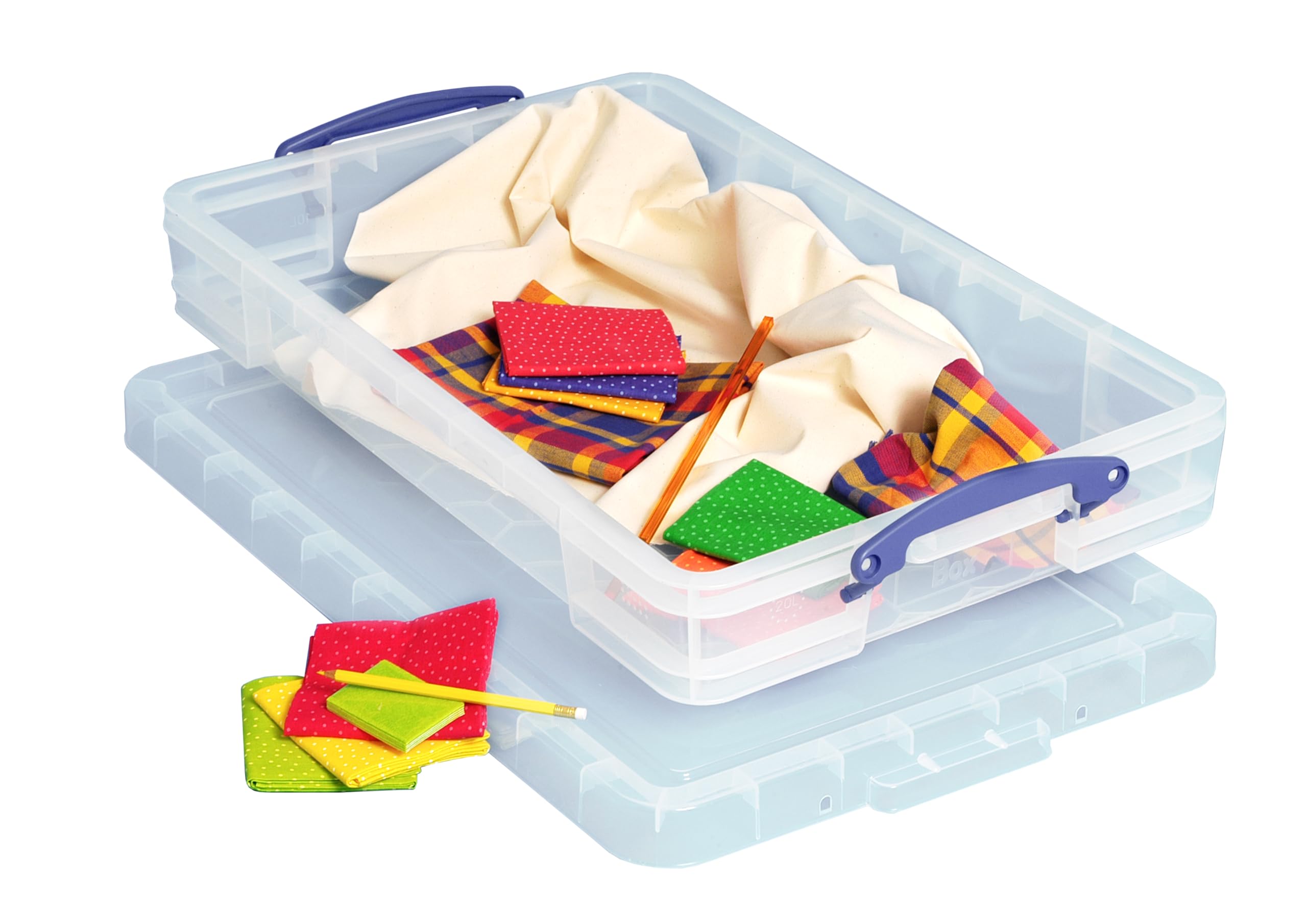 Really Useful Box Storage Box - 20L Capacity, Clear, Pack of 3 | Polypropylene 5