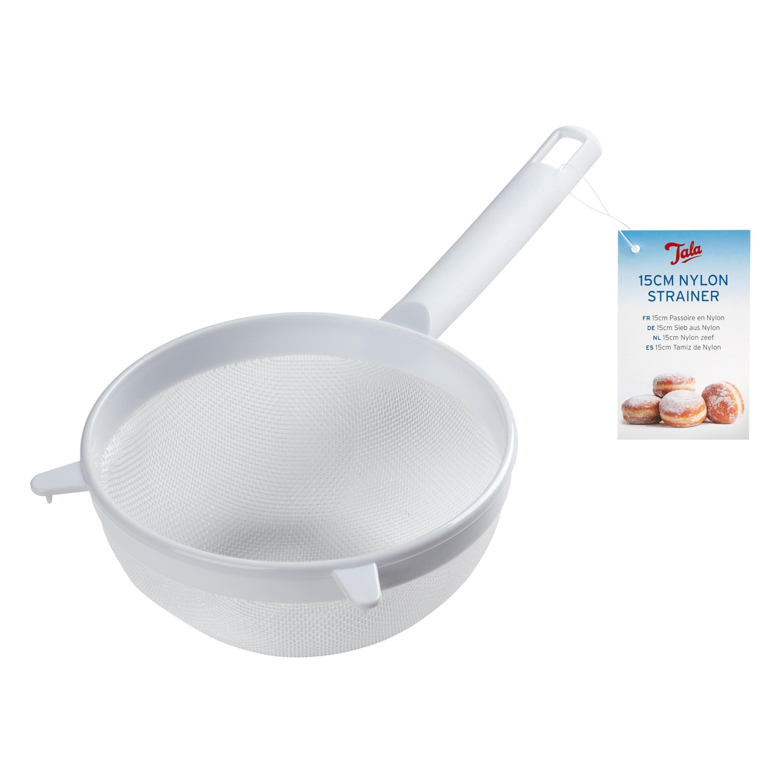 Tala 15cm White Plastic Sieve - Fine Nylon Mesh for Clump-Free Sifting | Dishwasher Safe 5