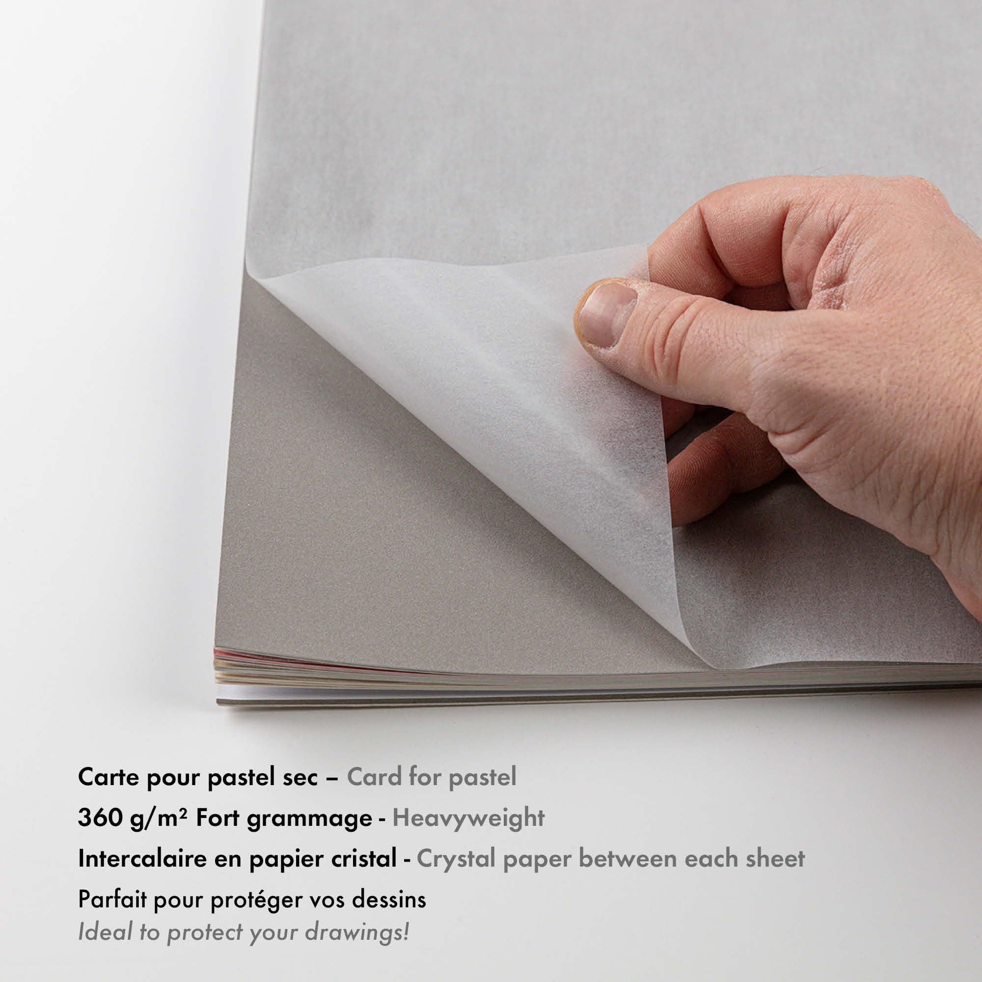 Clairefontaine Pastelmat Glued Pad - 12 Sheets for Dry & Wet Pastel Techniques | 18x24 cm | 280g 3