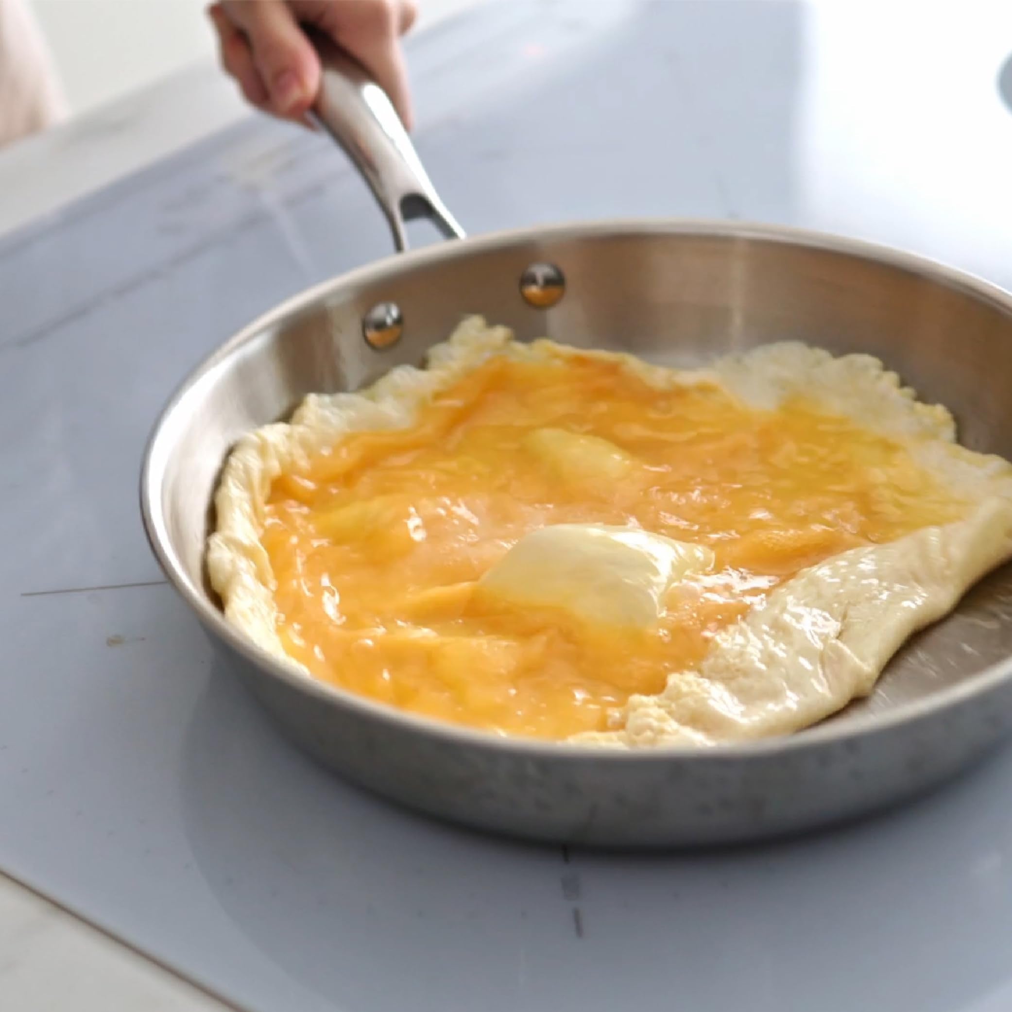 IBILI Triply Natural Frying Pan - 22 cm Diameter | Tri-Ply Stainless Steel & Aluminum | Induction Compatible 9