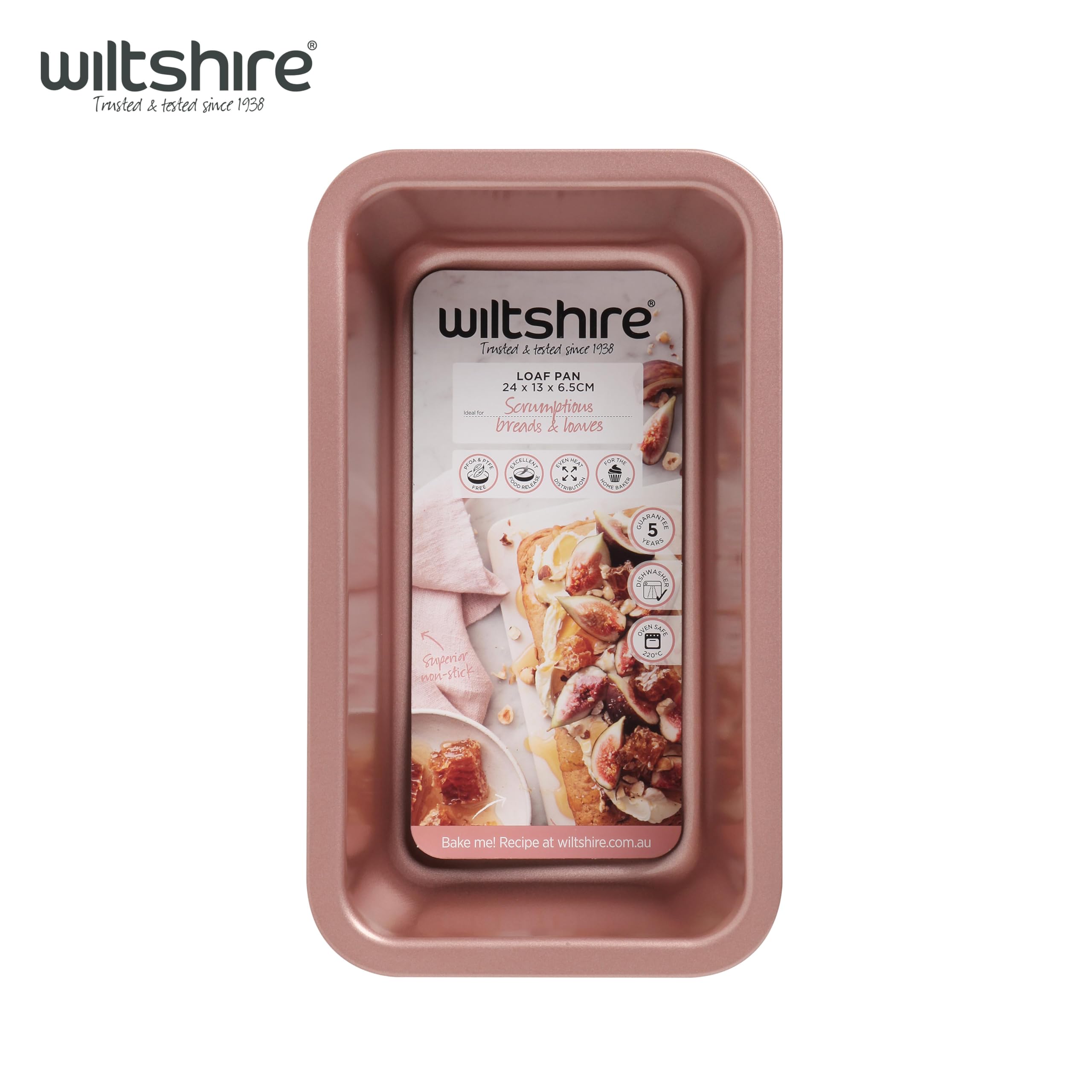 Wiltshire Rose Gold Loaf Pan - Non-Stick Carbon Steel | 24cm Size | Oven Safe up to 220°C 5