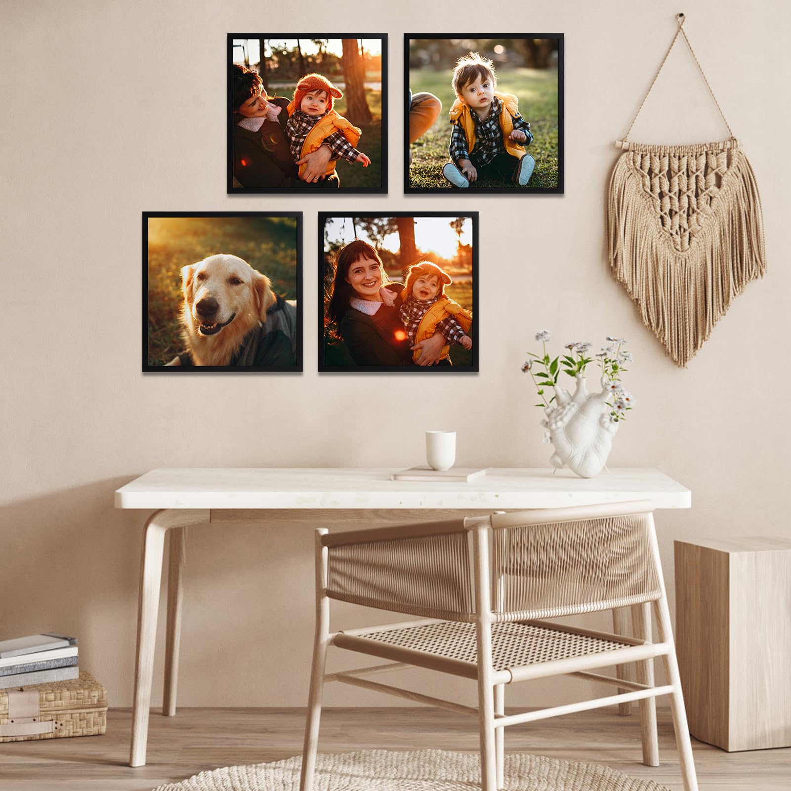Ditwis 30x30 cm Black Square Picture Frame | Wall or Tabletop Display | PVC & PS Window 3