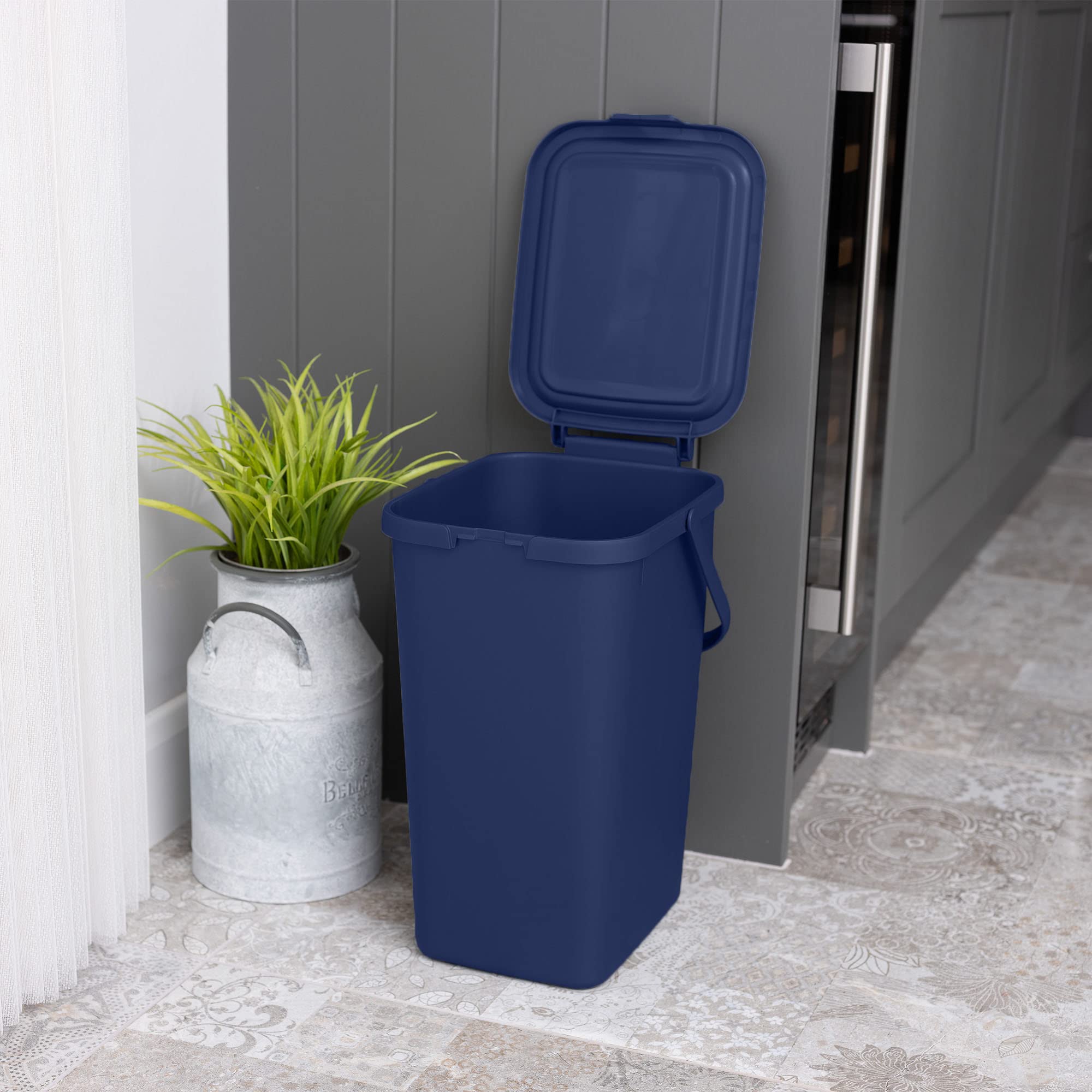 Addis Kitchen Recycling & General Storage Bin - 18 Litres | Stackable | Eco Blue Plastic 3