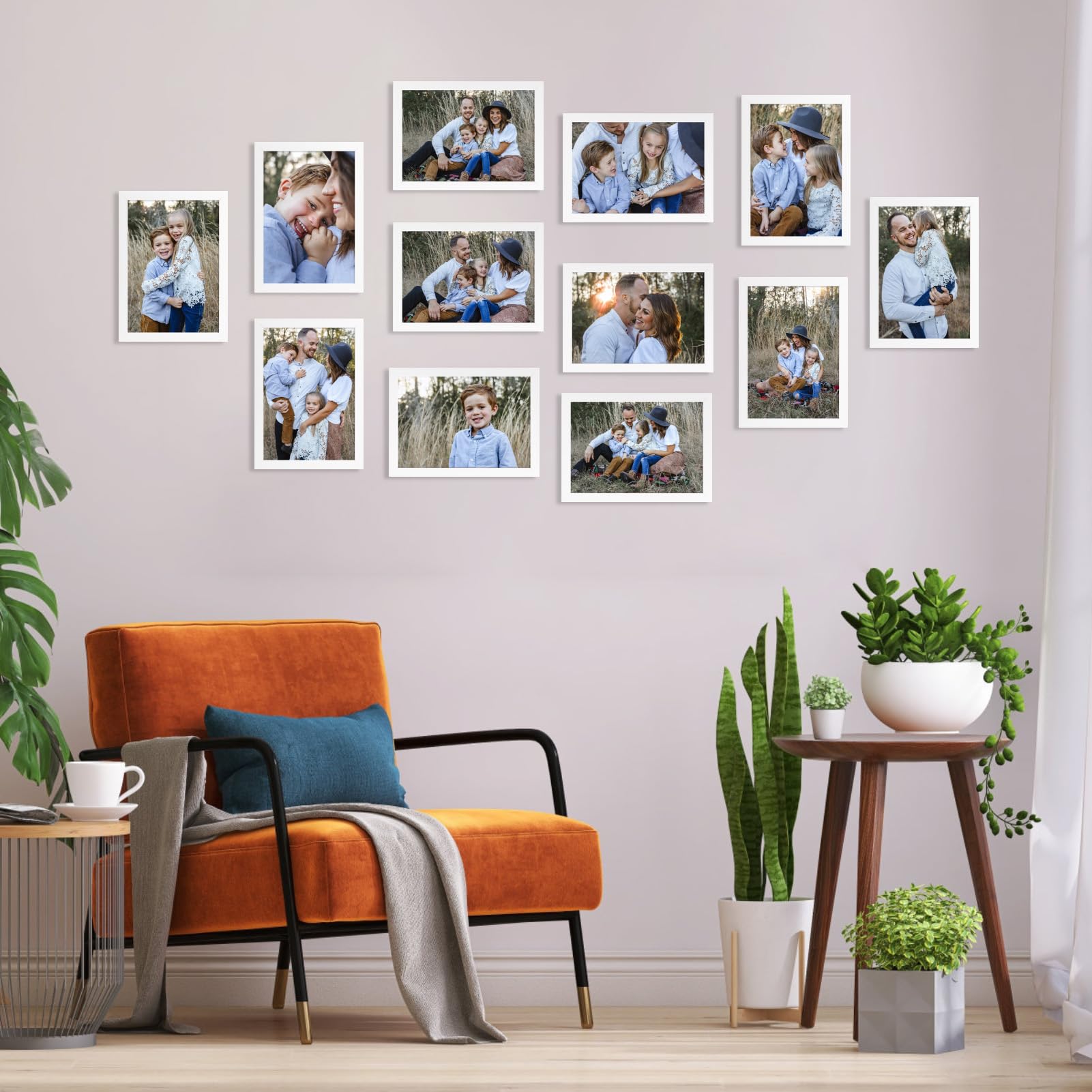 EXYGLO 12 Pack White A4 Picture Frames - Wall & Tabletop Display for Certificates and Photos 5