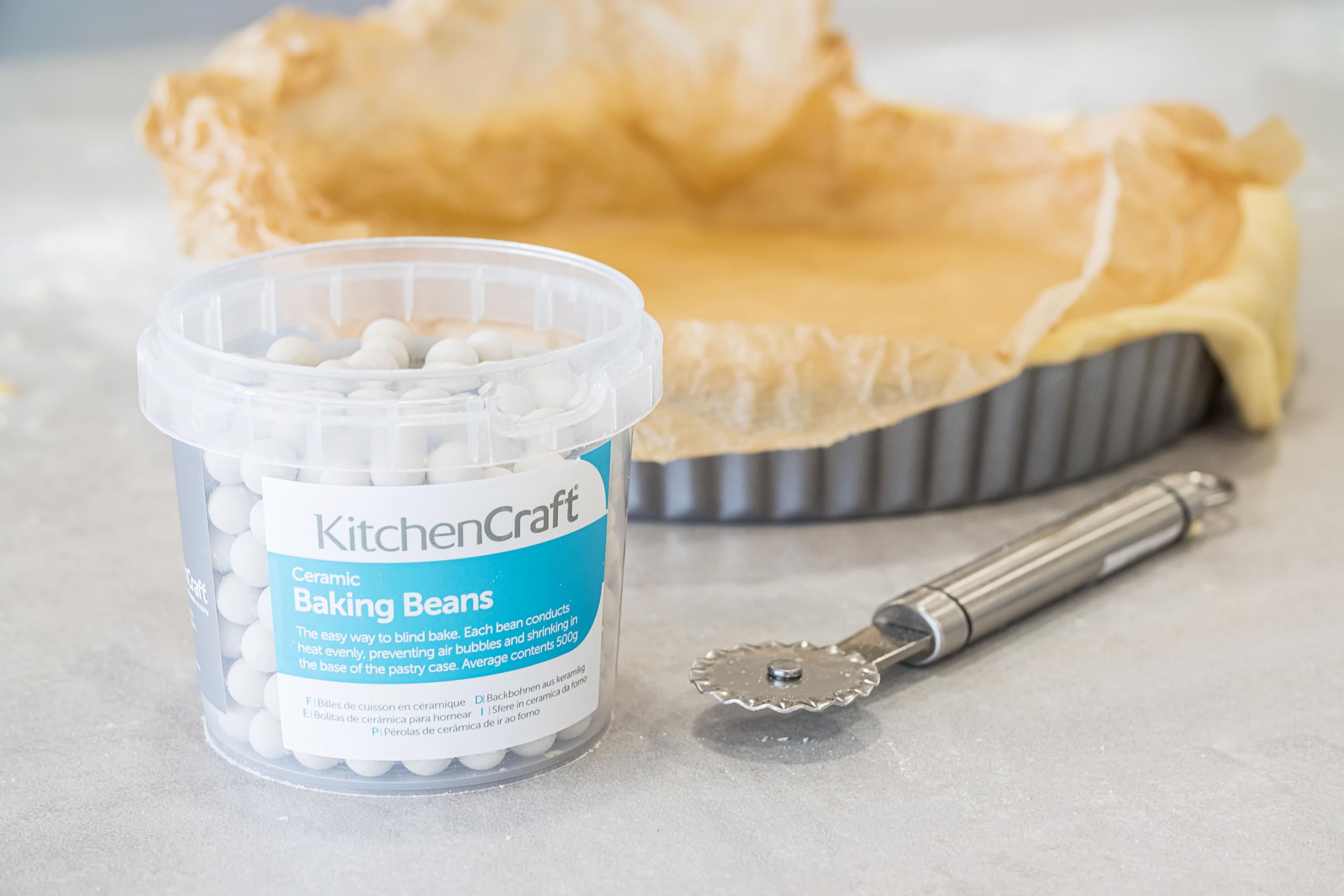 KitchenCraft Ceramic Baking Beans - 500g for Blind Baking | Reusable & Heat Resistant 8
