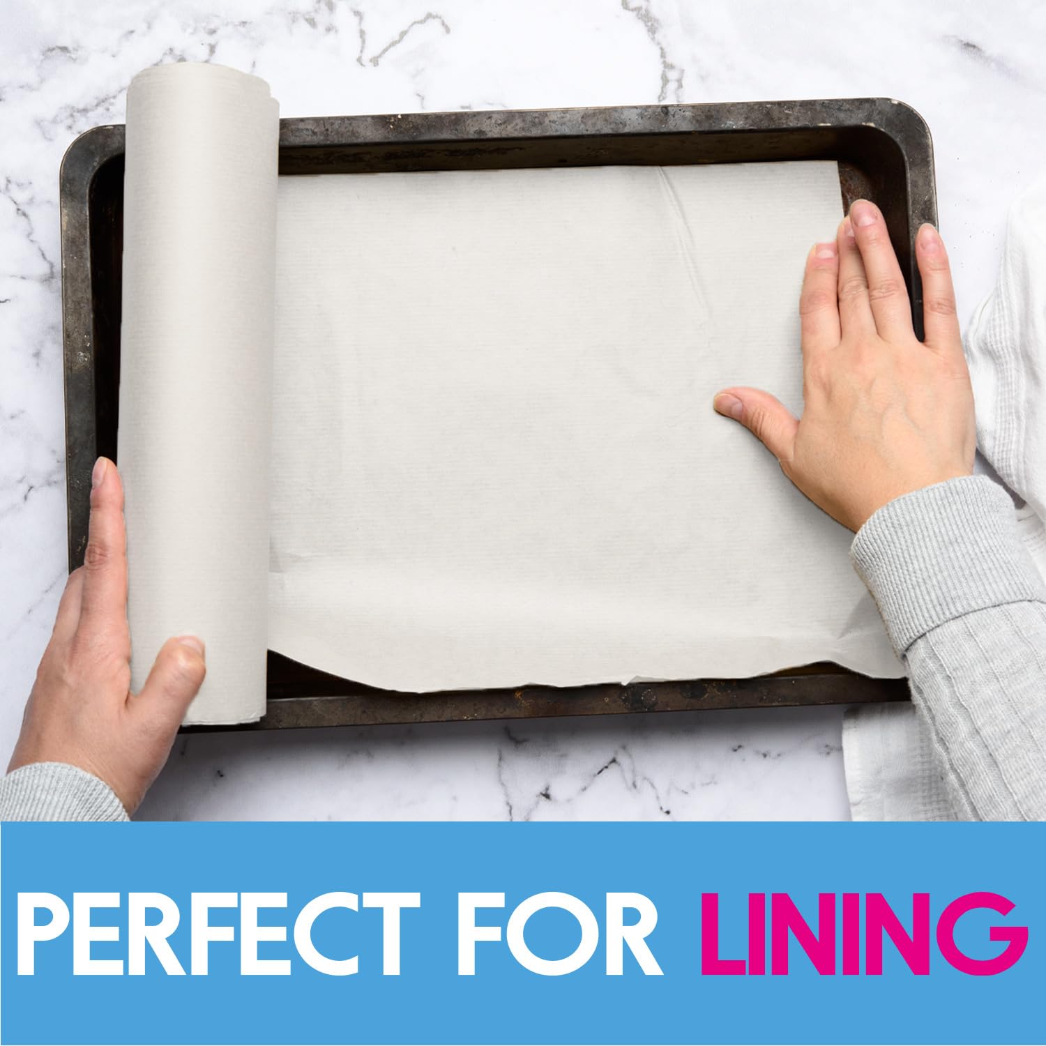 Sealapack Ready to Use Baking Paper Roll - 37cm x 8m, Brown, SAP015 3