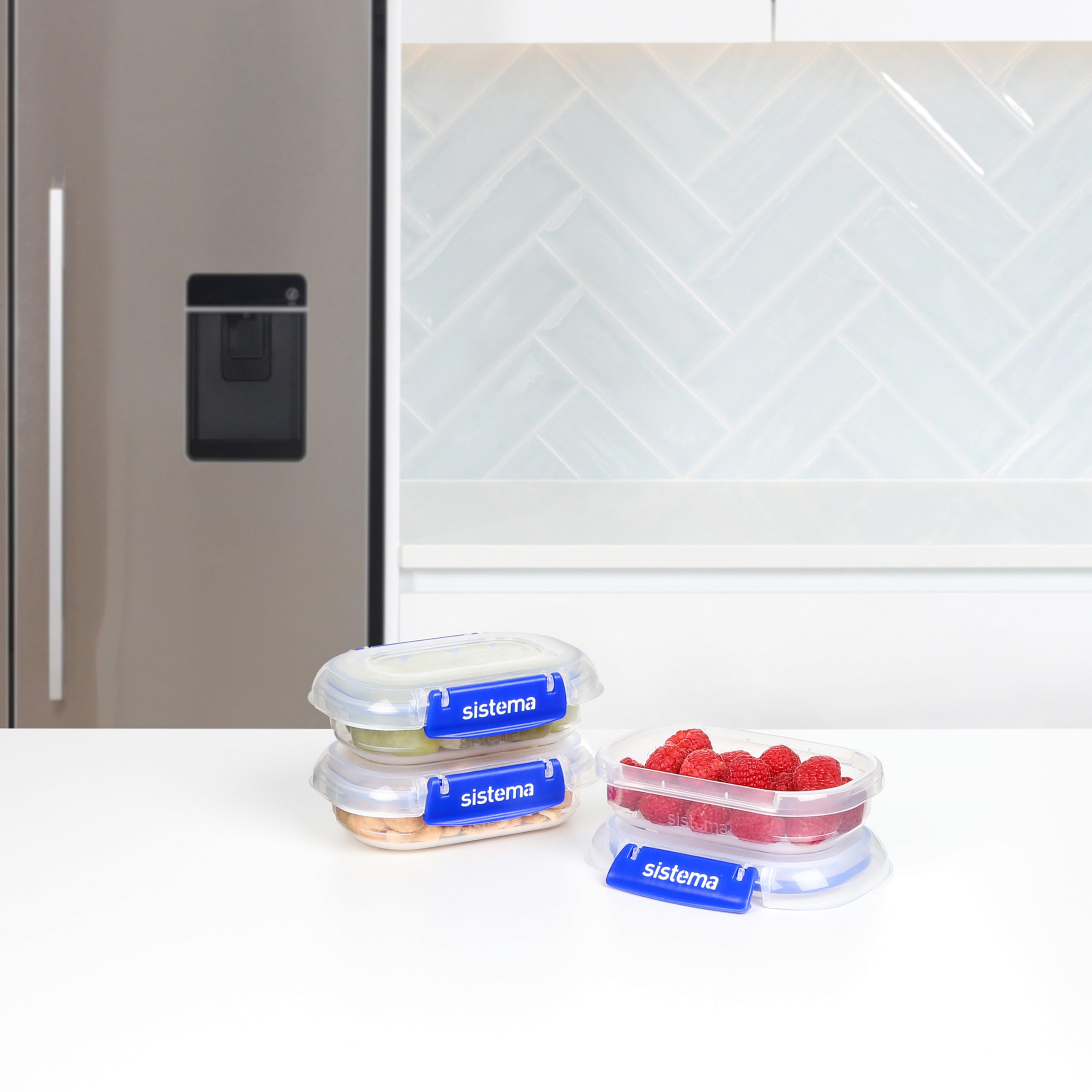 Sistema KLIP IT PLUS Food Storage Containers - 180 ml, 3 Piece Set | Airtight & Leak-Proof | BPA-Free Plastic 4