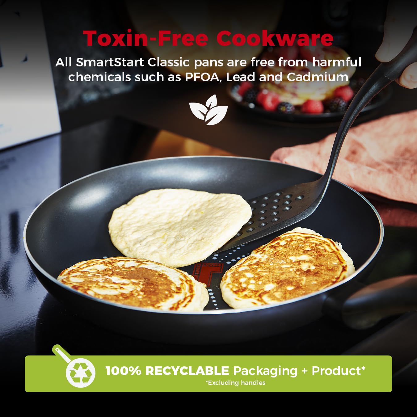 Tower T700303 SmartStart Classic 32cm Aluminium Frying Pan with Aeroglide Non-Stick 5