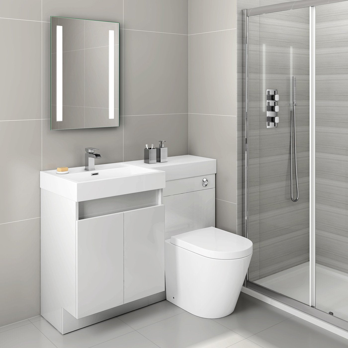 iBathUK Eclipse LED Bathroom Mirror - Battery Operated | 6500K Light | 70L x 50W cm 5