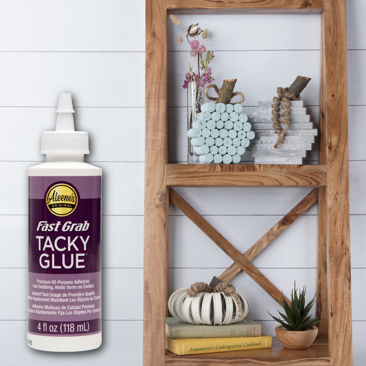 Aleene's All-Purpose Fast Grab Tacky Glue - 4oz Liquid Adhesive | Dries Clear | Super Strong 6