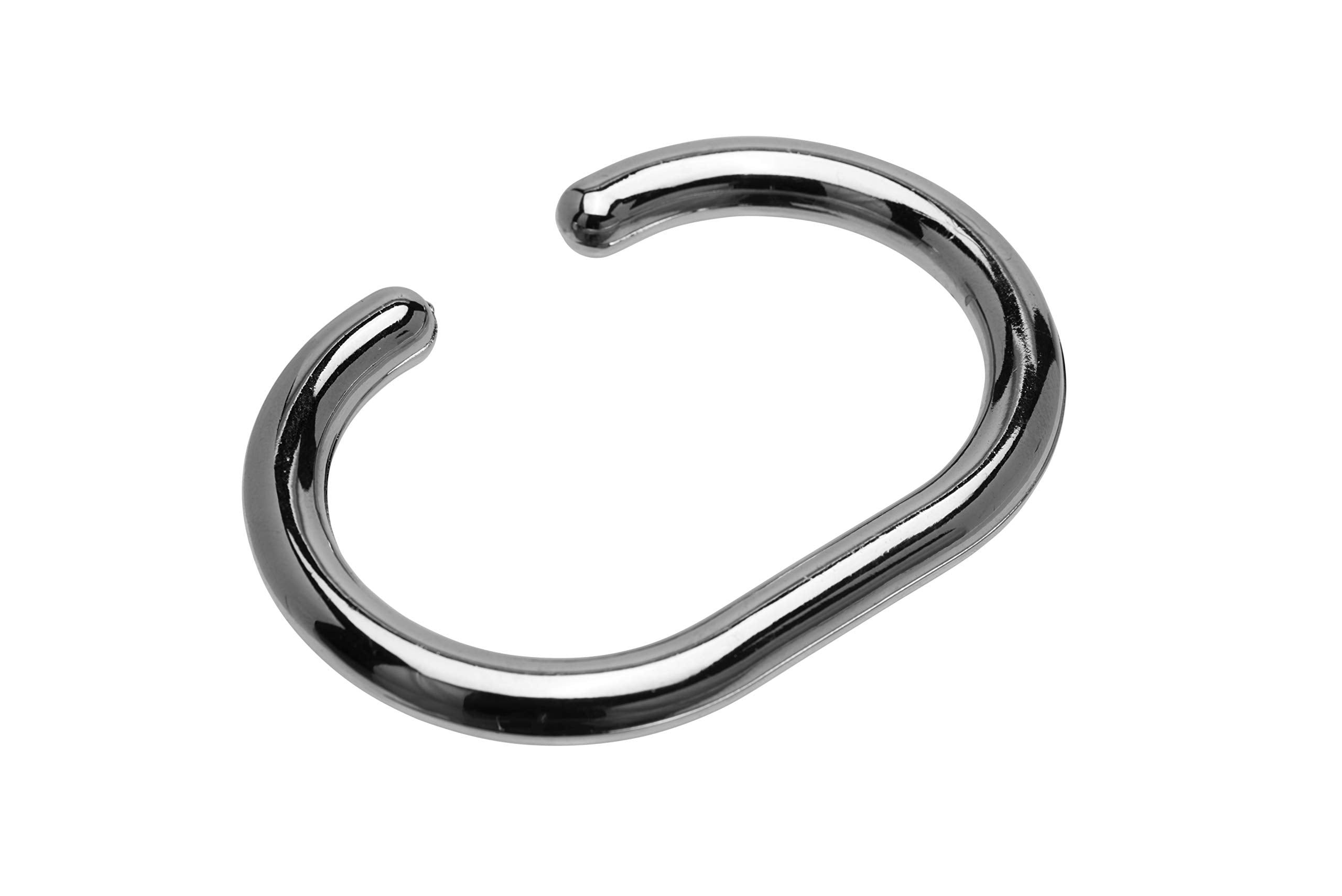 Croydex AK142141 Shower Curtain Rings - Chrome Finish | Set of 12 | Fits Rods up to 29mm 6