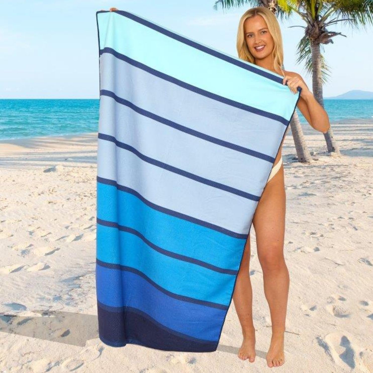 GC GAVENO CAVAILIA Extra Large Beach Towel - 180x100 cm Quick Dry Polyester with Non-Slip Backing 1