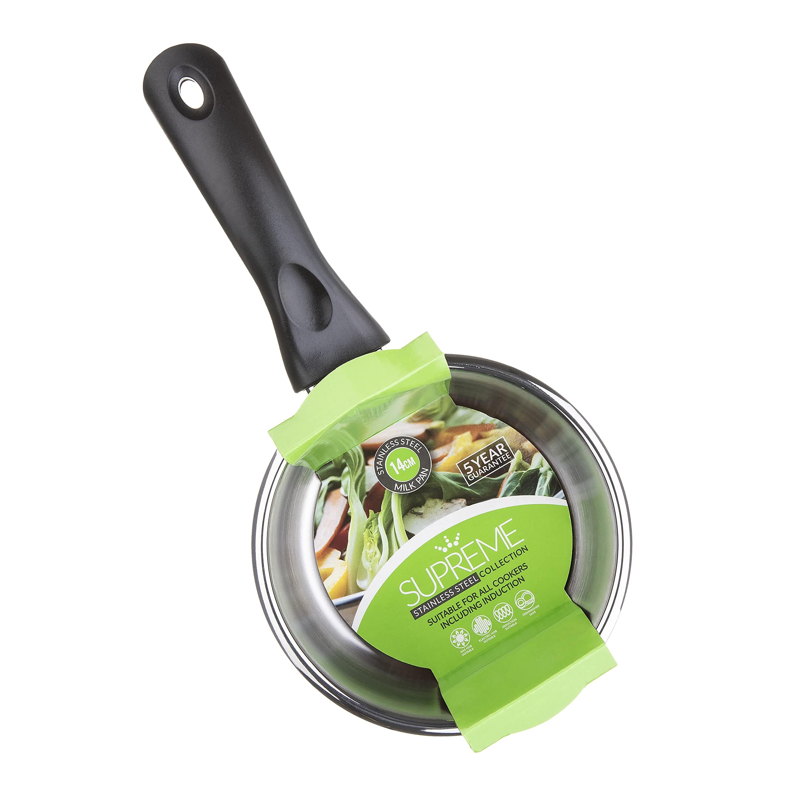 Pendeford Stainless Steel Milk Pan - 14 cm Diameter | Induction Compatible | Dishwasher Safe 4