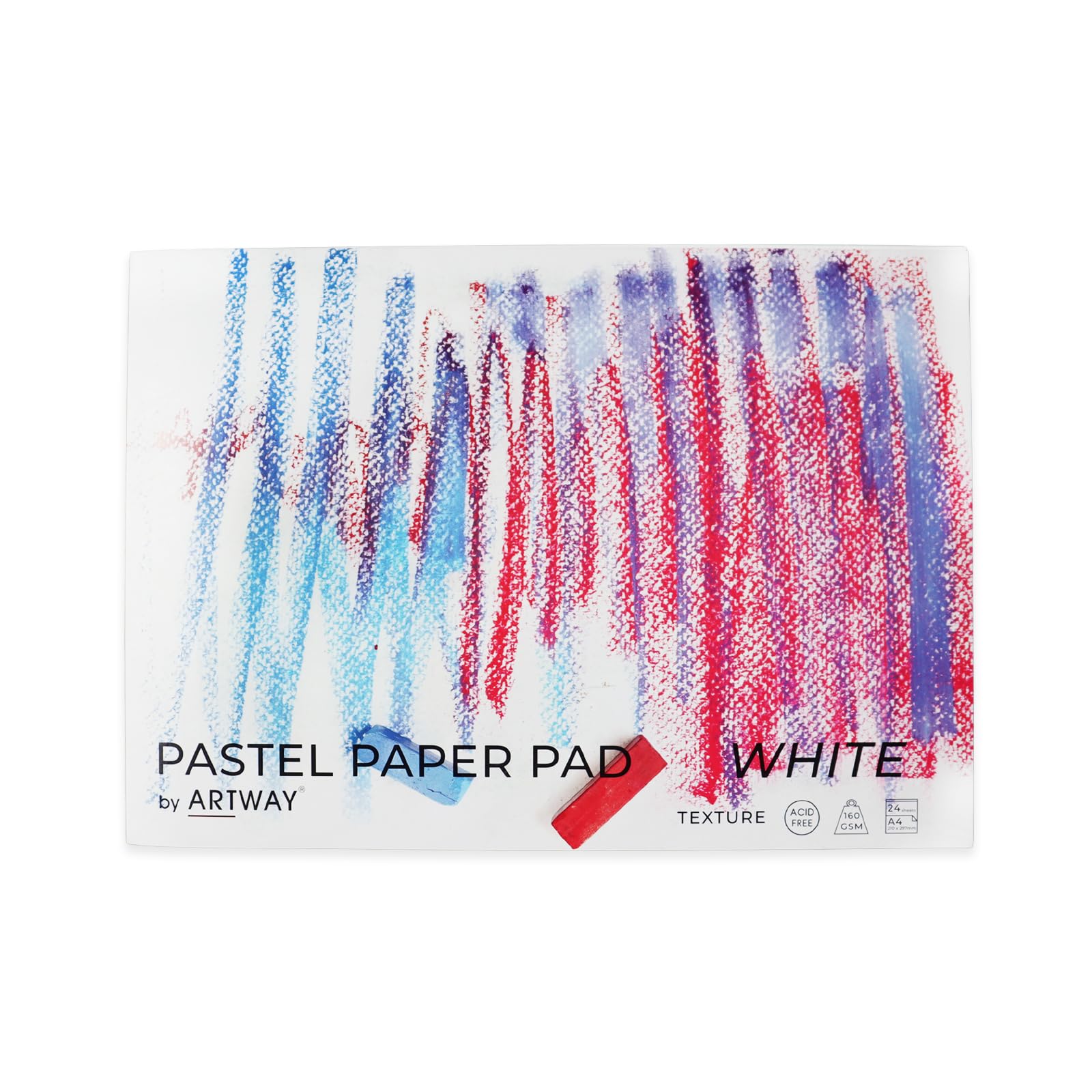 Artway A4 Pastel Paper Pad - 24 Sheets, 160gsm White Paper for Soft Pastels & Charcoal 1