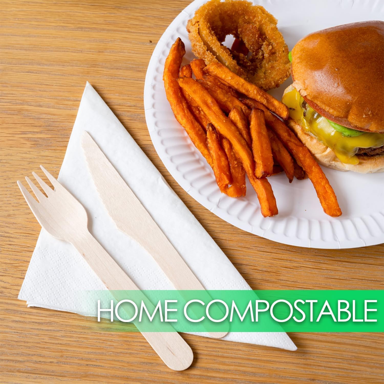 Talking Tables Table Kind White Paper Plates - 80 Pack | 22cm Diameter | Eco-Friendly & Compostable 5