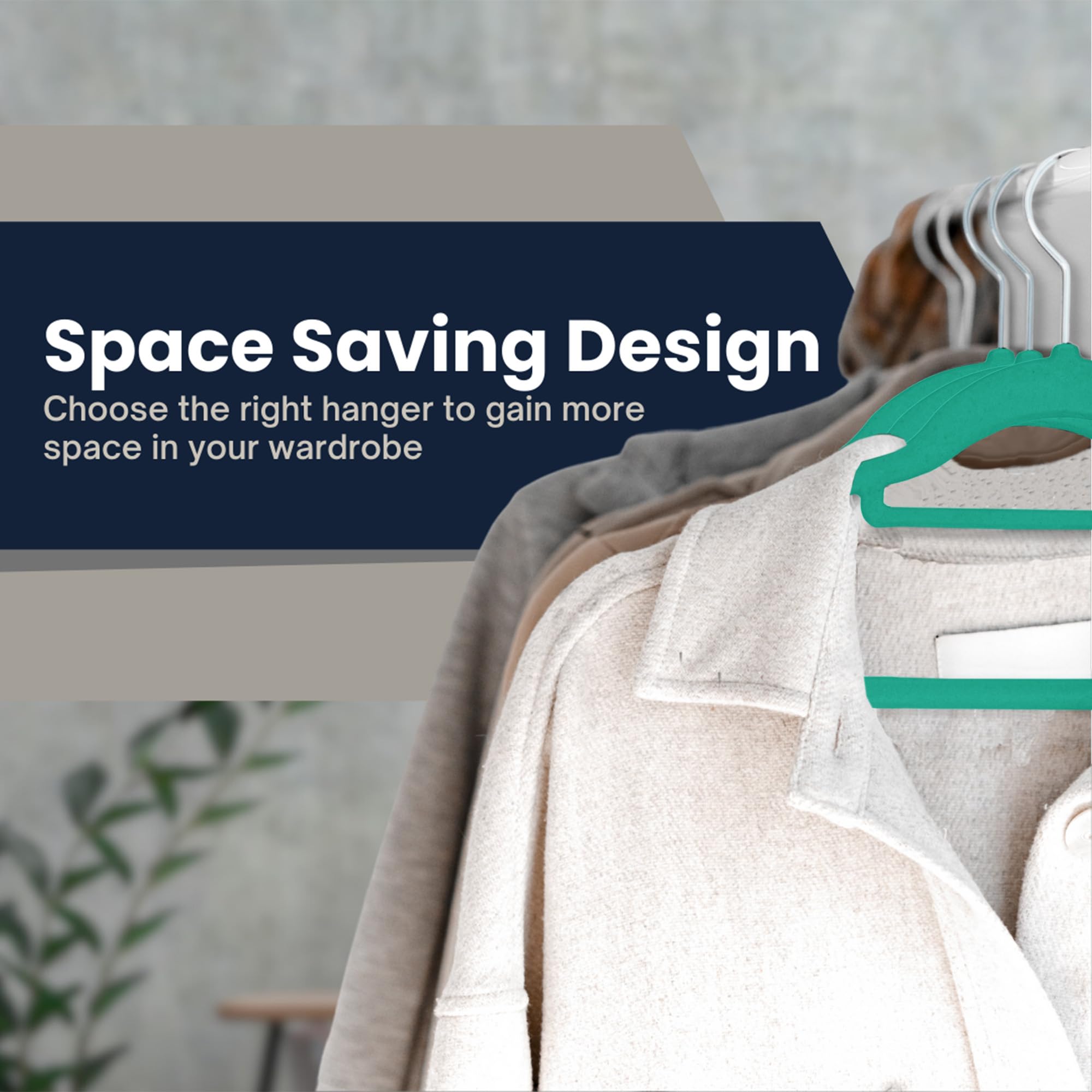 Sasha Morel Velvet Hangers - 50 Pack Non-Slip Space Saving Coat Hangers | Teal 5