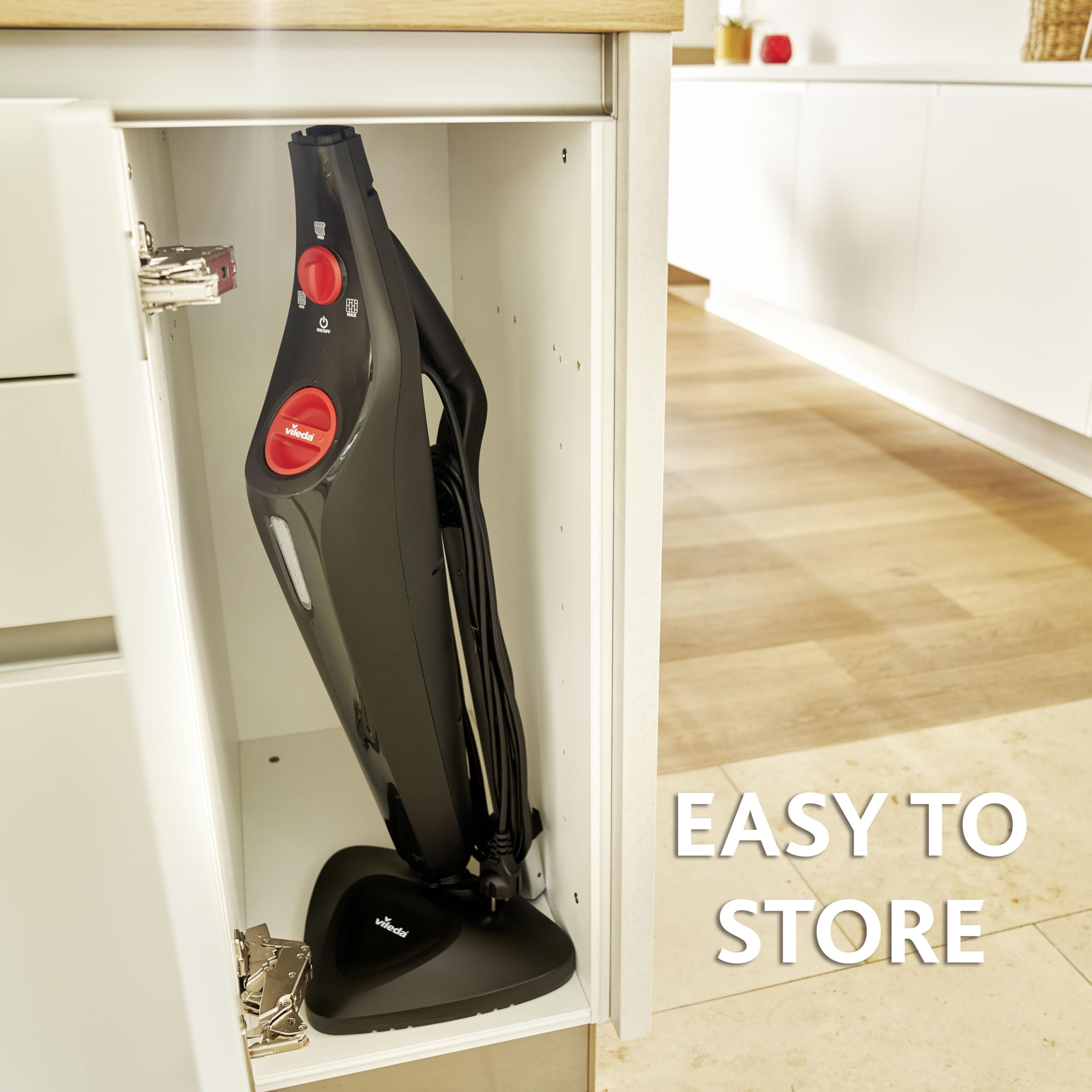 Vileda Steam Mop Steam PLUS - Kills 99.9% Bacteria | 15 Sec Heat Up | 6m Cable 7