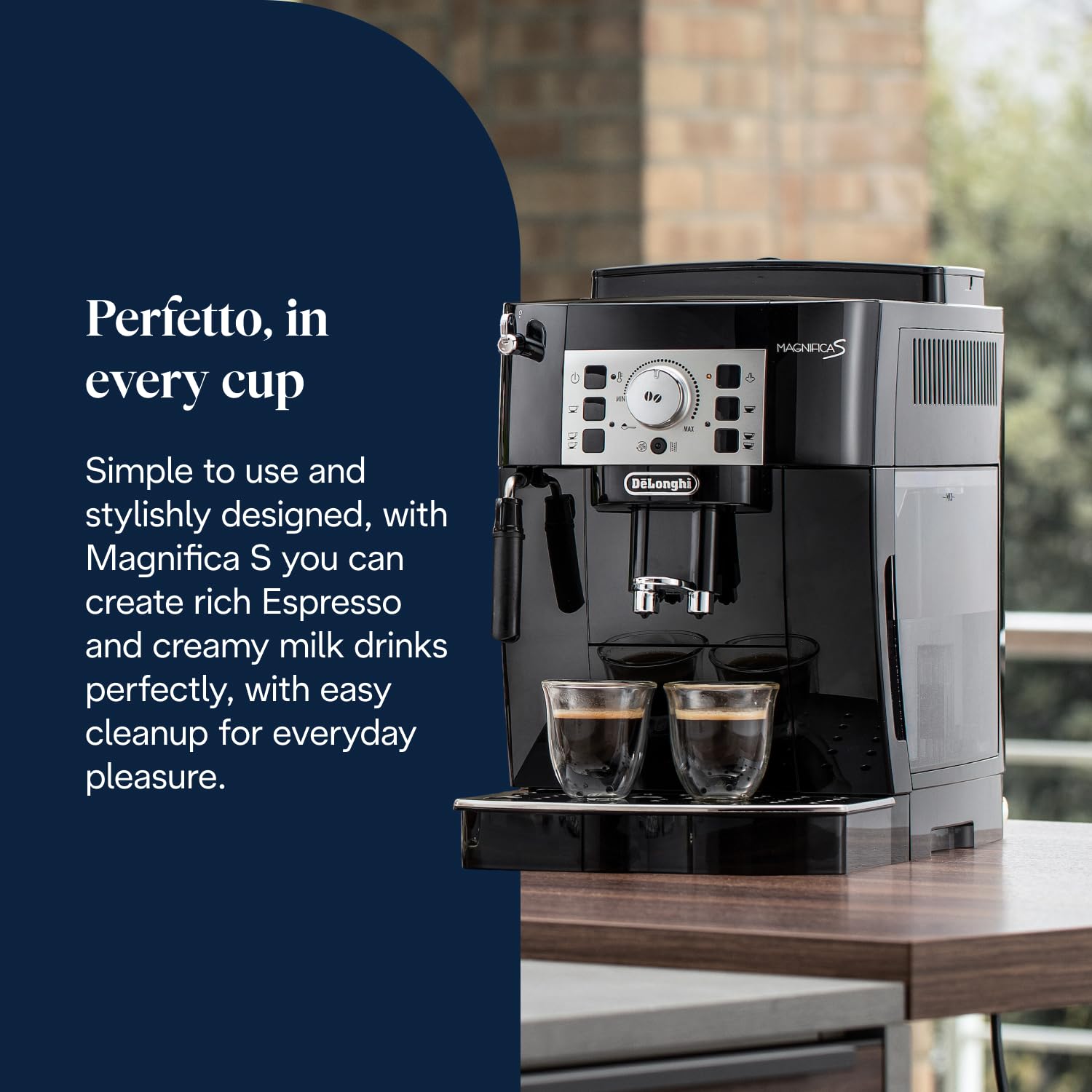 De'Longhi Magnifica S Bean-to-Cup Coffee Machine - ECAM22.110.B | Integrated Grinder | Milk Frother 2