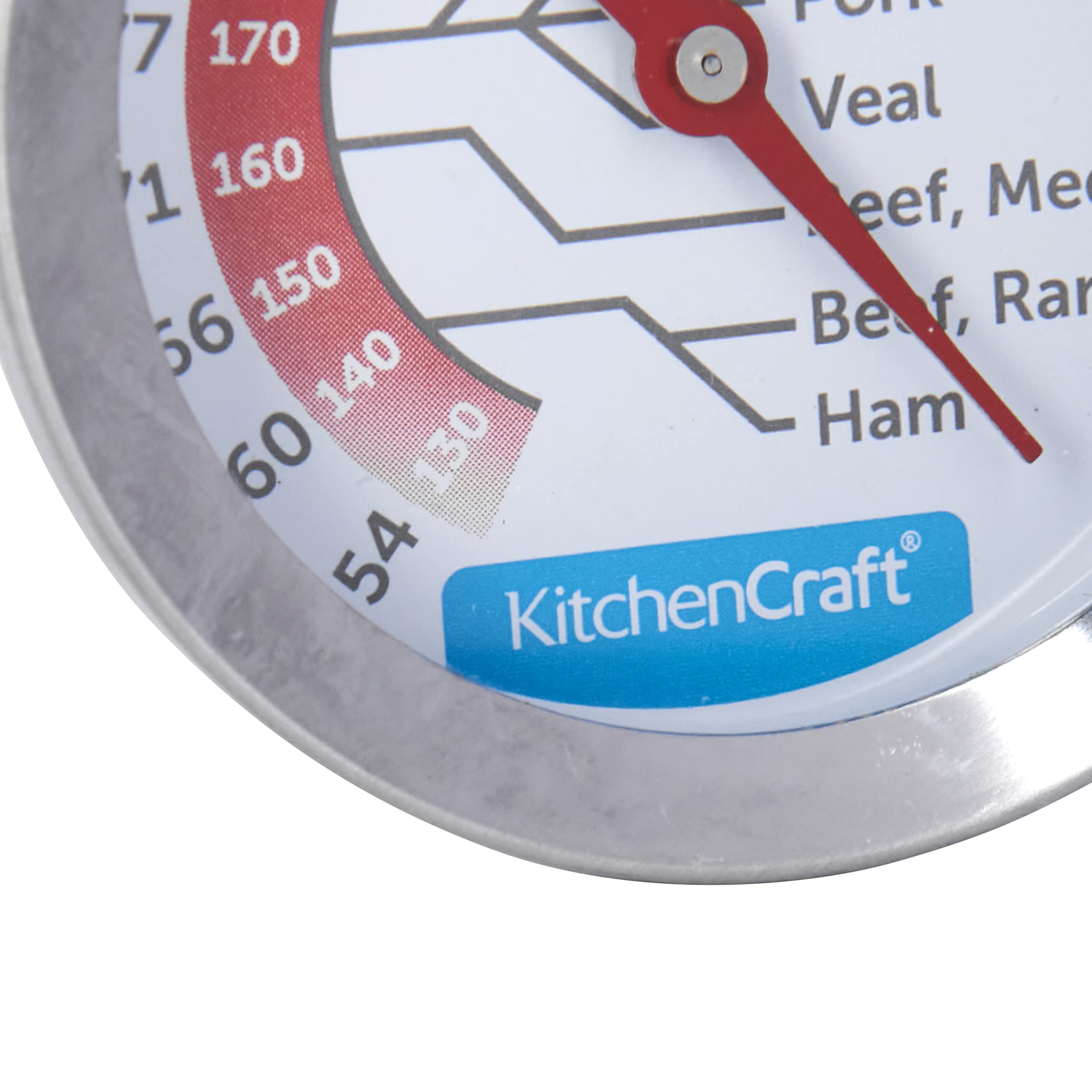 KitchenCraft Stainless Steel Meat Thermometer - Built-in Cooking Guide | 54-88°C Range 5
