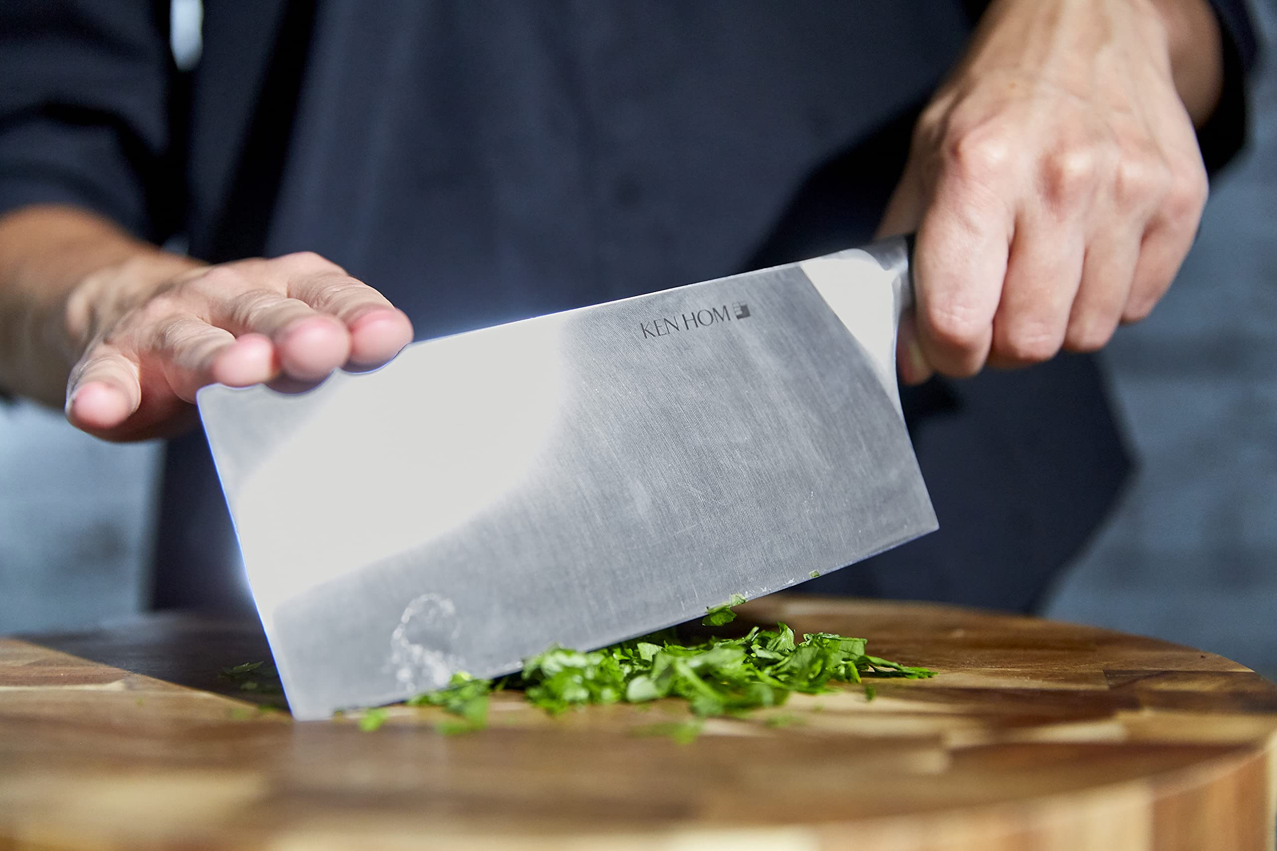 Ken Hom WKH511 Chef's Knife - 18 cm Stainless Steel Cleaver | Stone Finished Handle 7