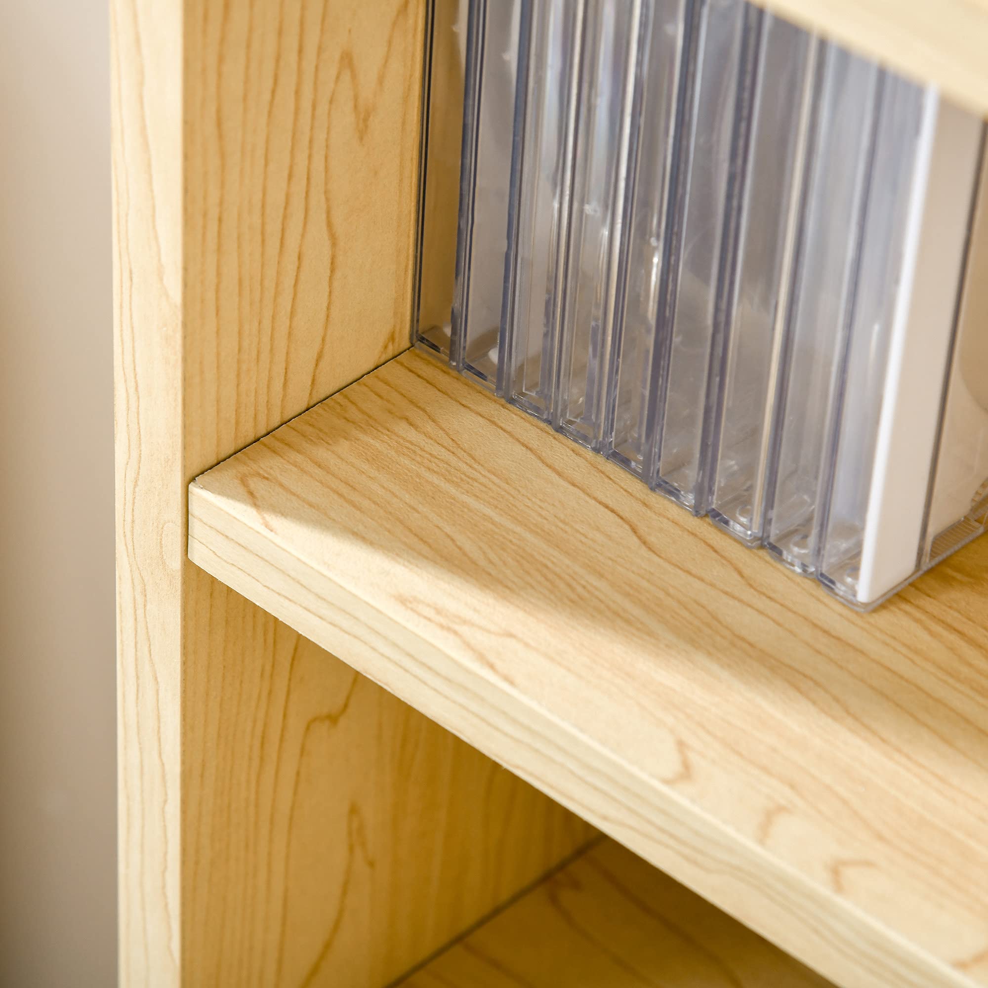 HOMCOM CD/DVD Storage Tower - 12 Cubes, 204 Capacity, 175cm Tall | Pine Wood Colour 6