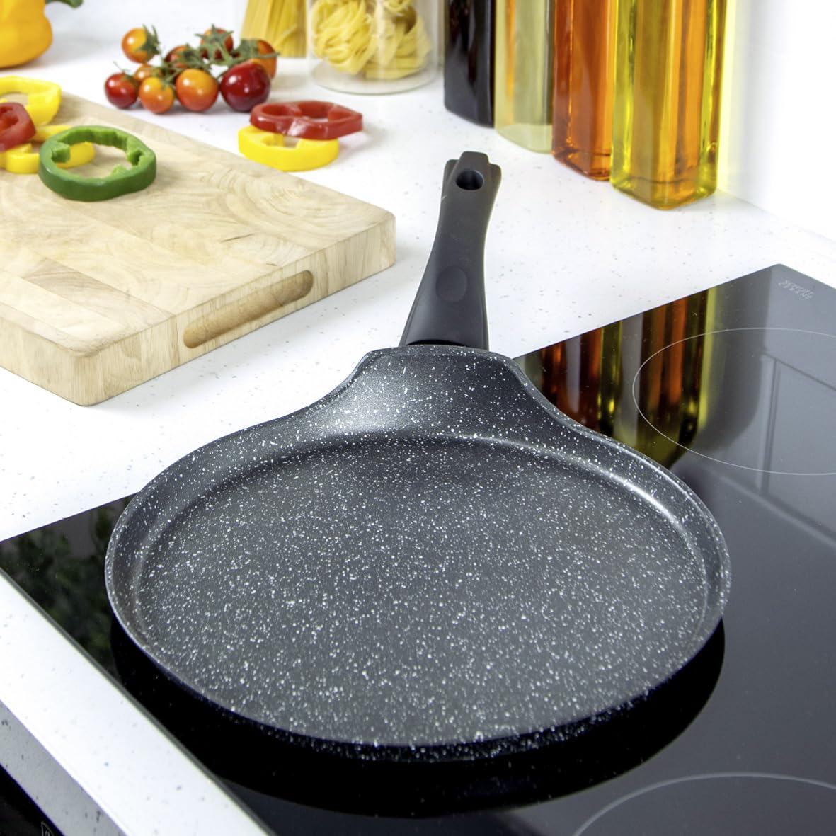 Blackmoor 26cm Non-Stick Pancake Pan - Suitable for Induction, Gas, Electric Hobs | Black 2