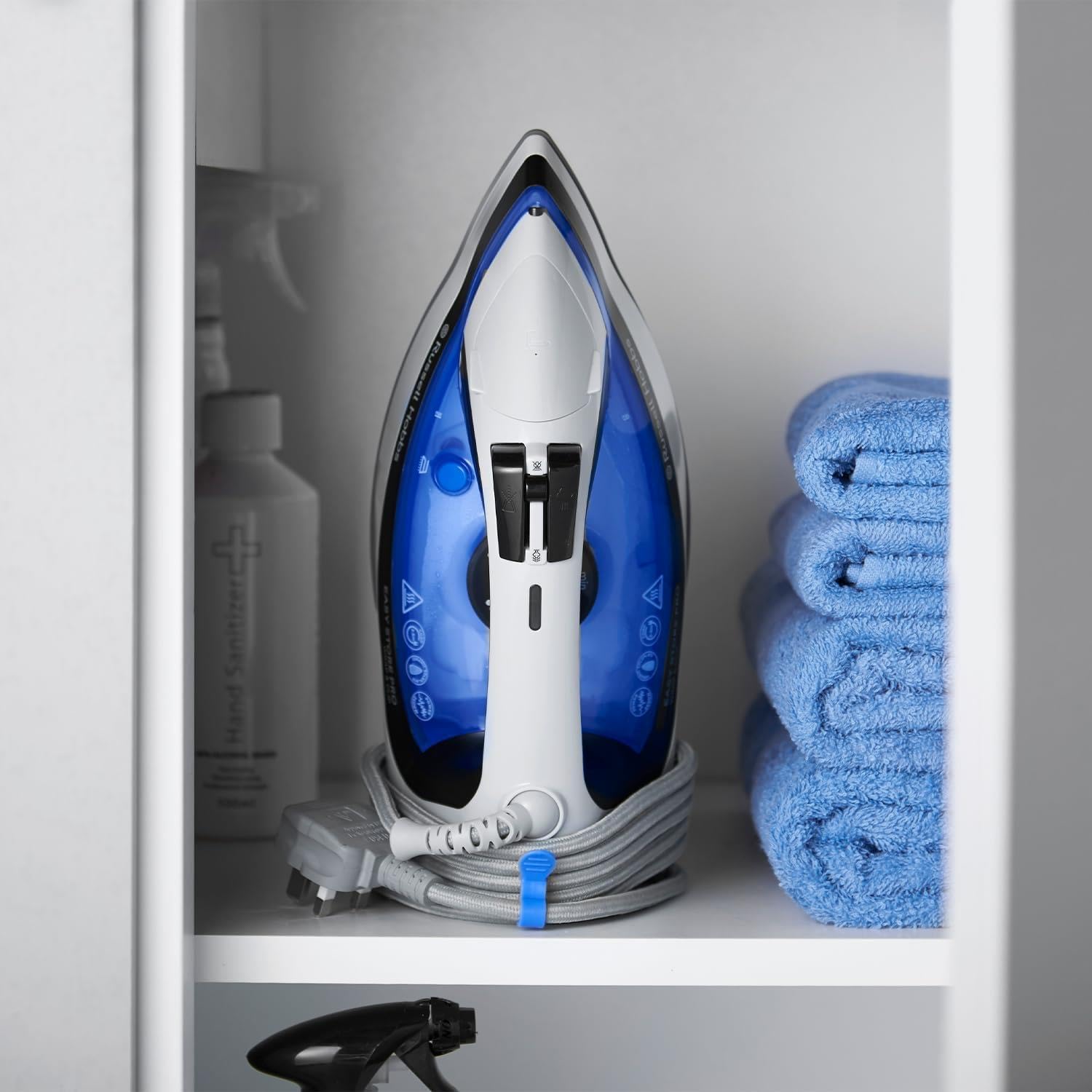 Russell Hobbs Easy Store Pro Wrap Steam Iron - 2400W Power | 180g Steam Boost | Ceramic Soleplate 7