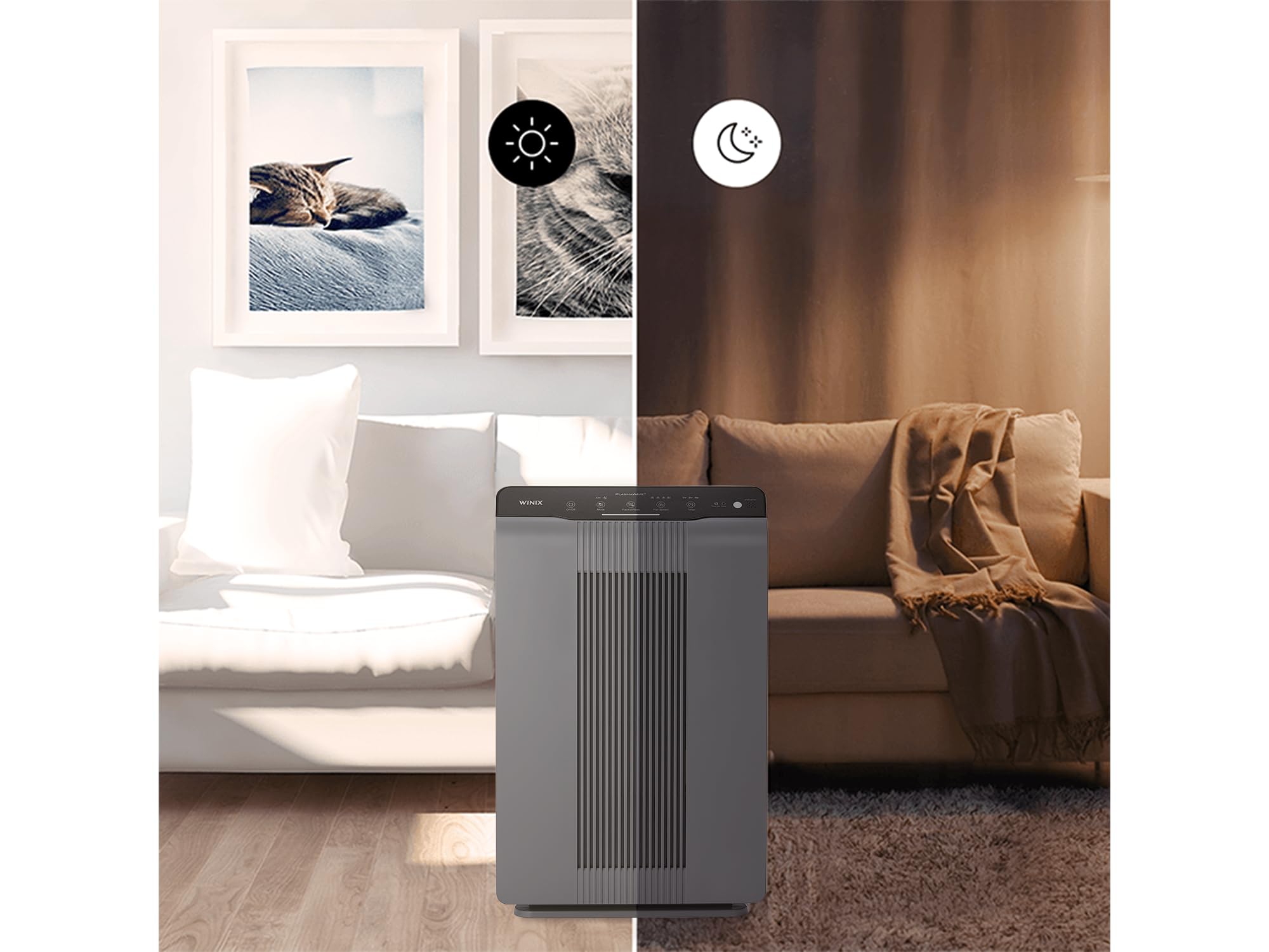 Winix 5300-2 Air Purifier - CADR 390m³/h for 99m² Rooms | HEPA & Carbon Filtration 10