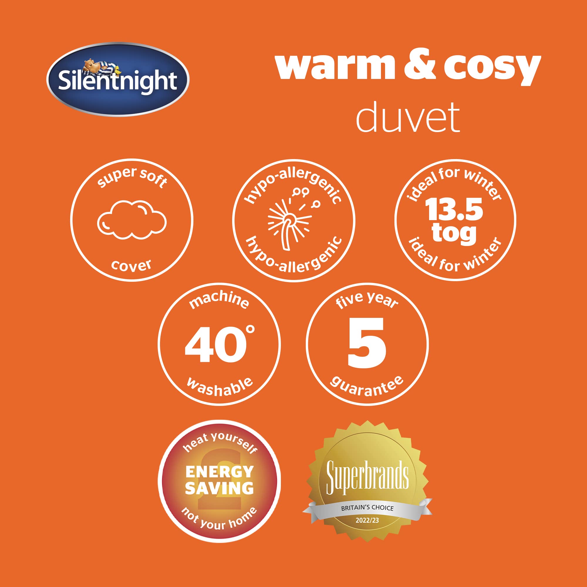 Silentnight Warm & Cosy King Size 13.5 Tog Winter Duvet | Hypoallergenic Microfibre 8
