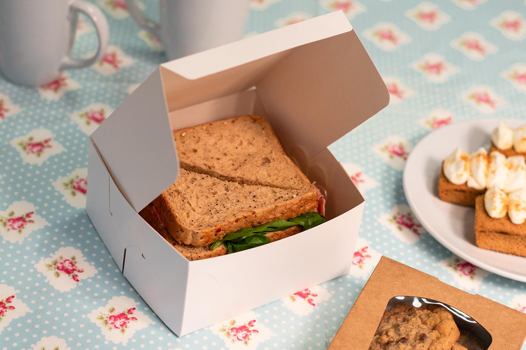 Culpitt White Folding Cake Boxes - 6' x 6' Food Safe Container | 10 Pack 4