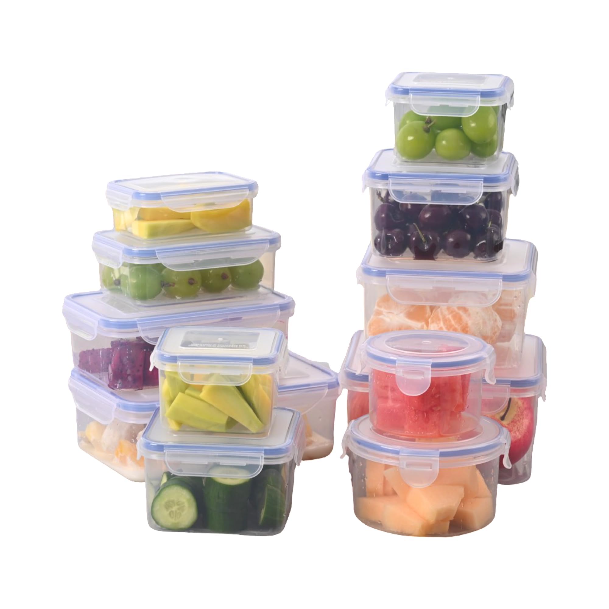 BARGAIN FACTORY Food Storage Container Set - 12 Containers, Airtight & Leak Resistant, BPA Free Plastic 1