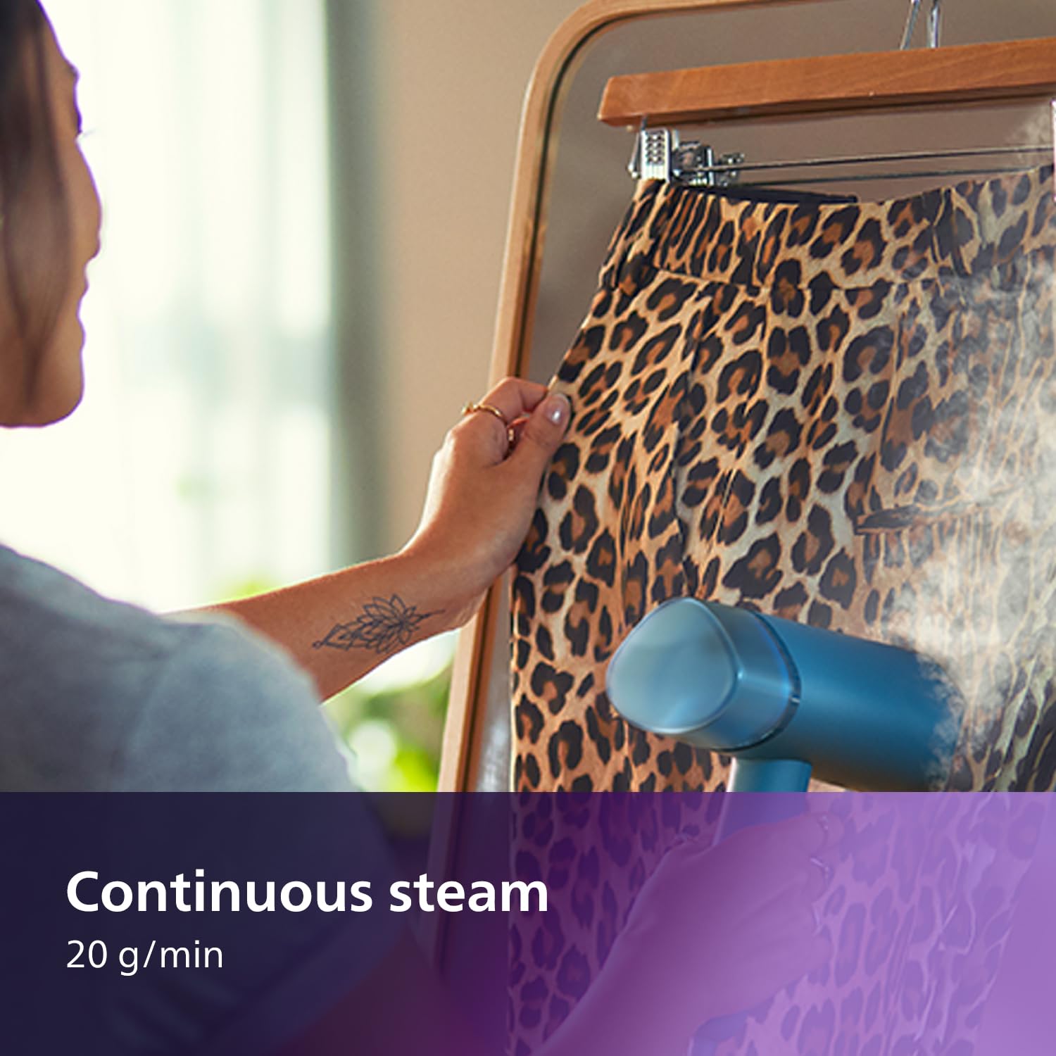 PHILIPS Handheld Steamer 3000 Series - 1000W Power | 20 g/min Steam | Kills Germs 3