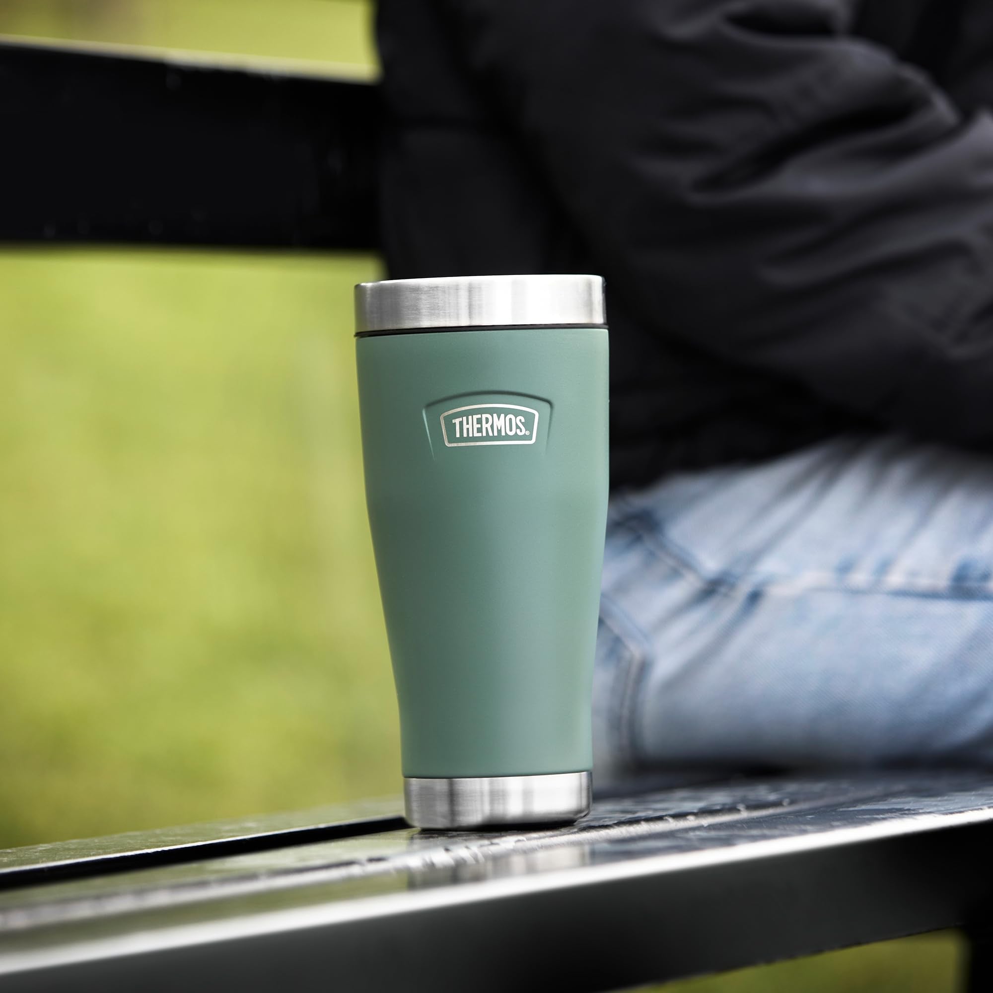 Thermos Icon Rock Cap Green Travel Tumbler - 470ml Insulated Stainless Steel | 7 Hrs Hot / 22 Hrs Cold 6