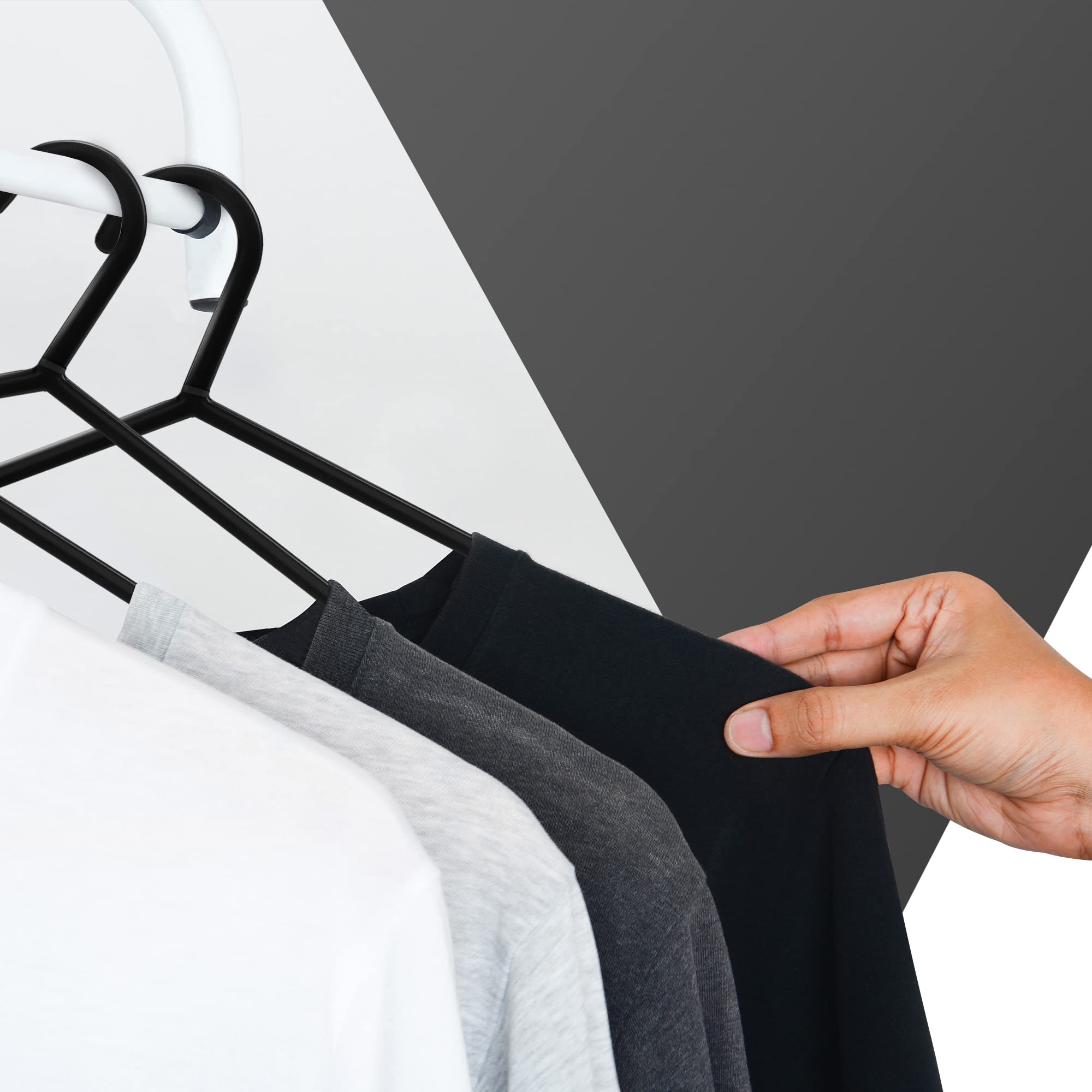 KEPLIN Adult Plastic Coat Hangers - 25 Pack, Strong & Space Saving for Coats, Suits, and Dresses 6