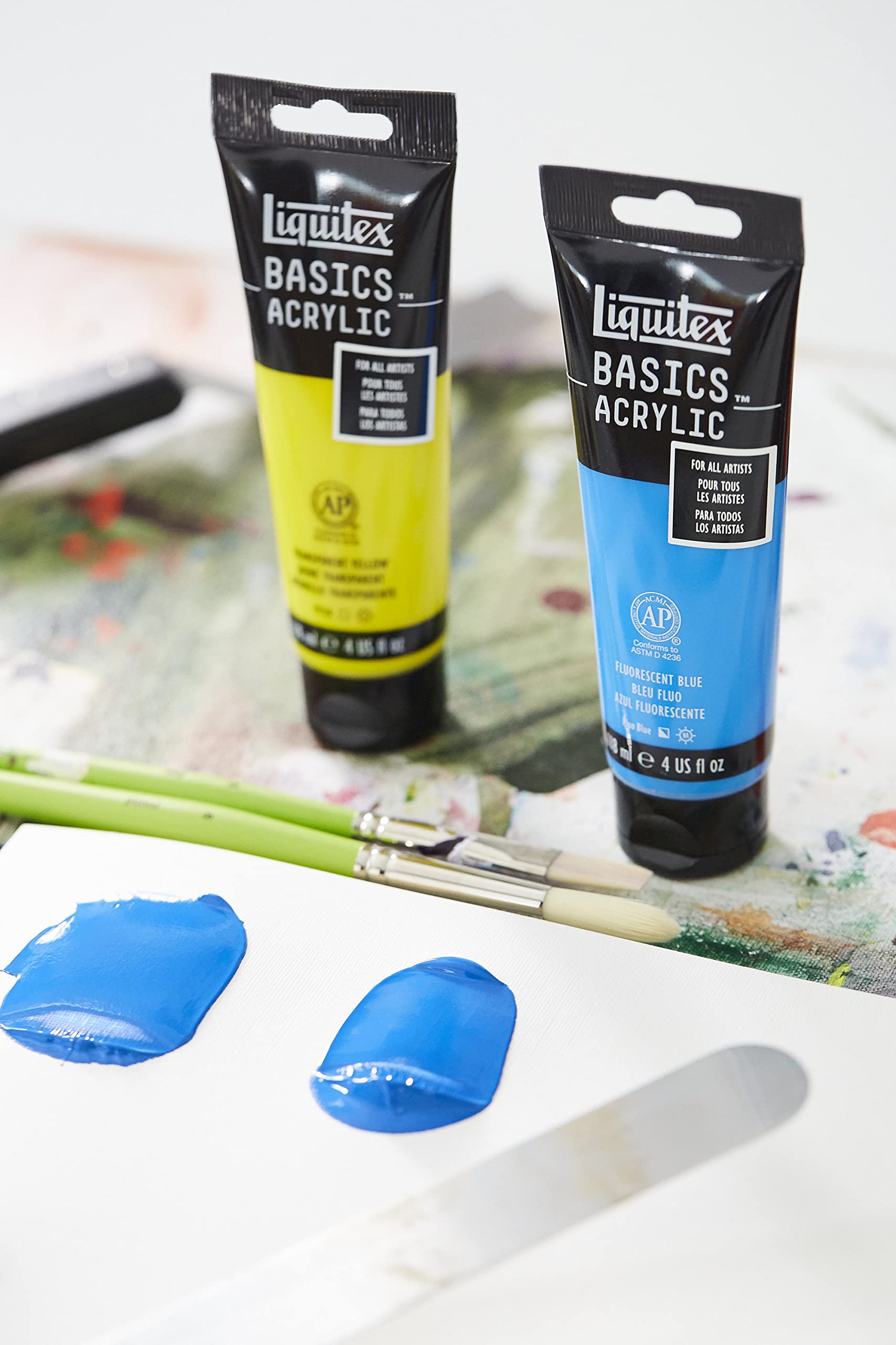 Liquitex Basics Acrylic Paint - Fluorescent Pink | 118 ml Tube | Artist Quality 6