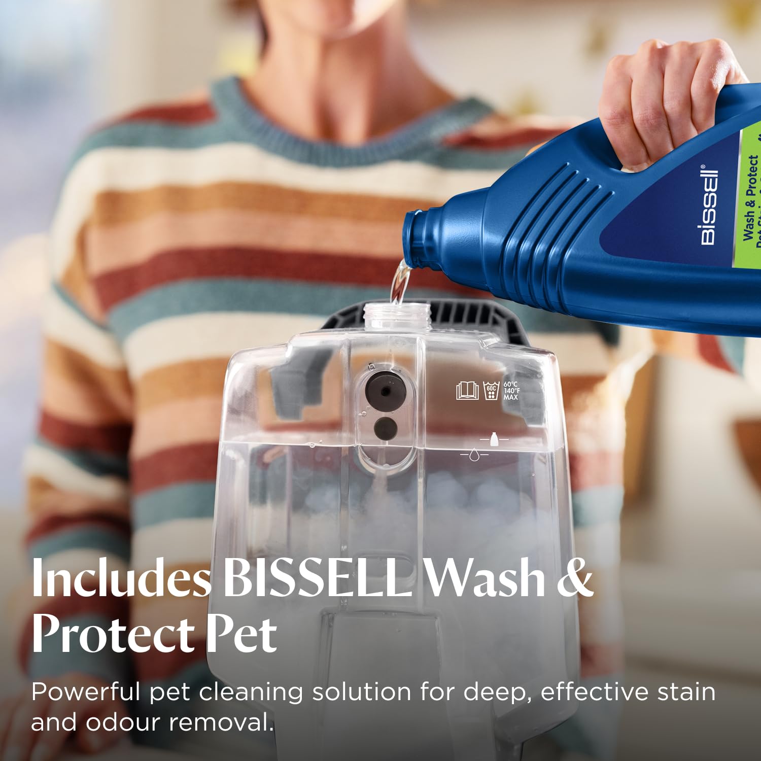 BISSELL PowerWash Pet Carpet Cleaner - 600W Suction | Lightweight Under 8kg | Two-Tank System 9