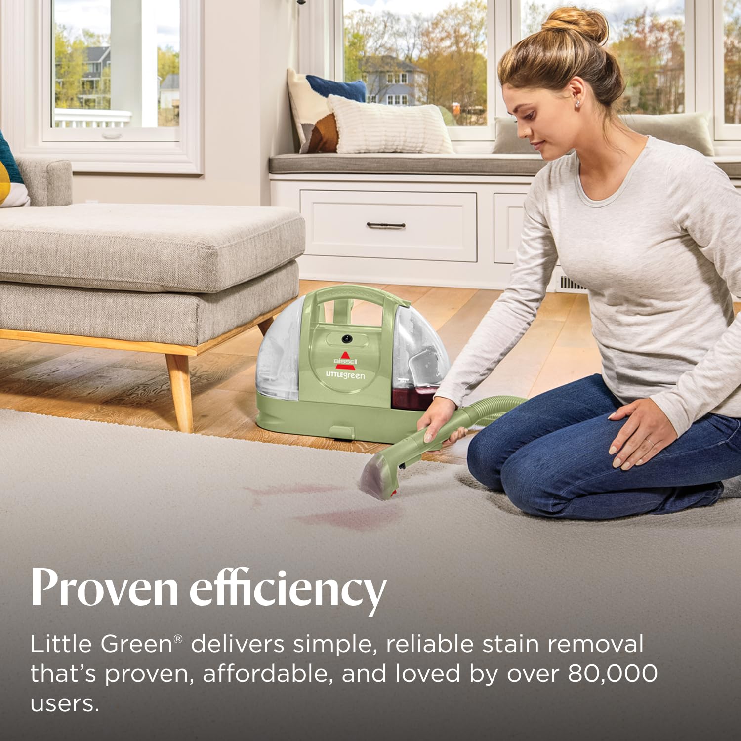 BISSELL Little Green Portable Carpet Cleaner - 7.800 Pa Suction | Dual Tank System | Corded 4