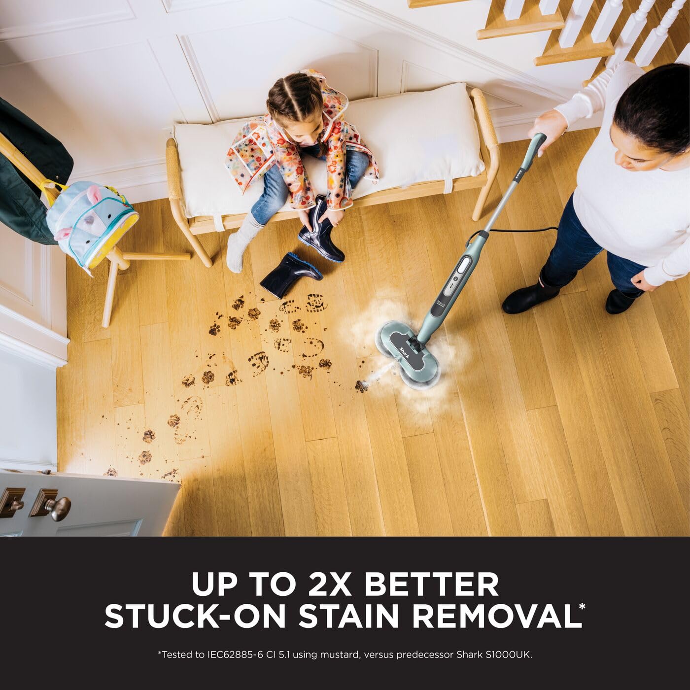 Shark Automatic Steam and Scrub Mop with Steam Blaster & 6 Dirt Grip Power Pads | 3 Steam Settings | S8201UKCP 3
