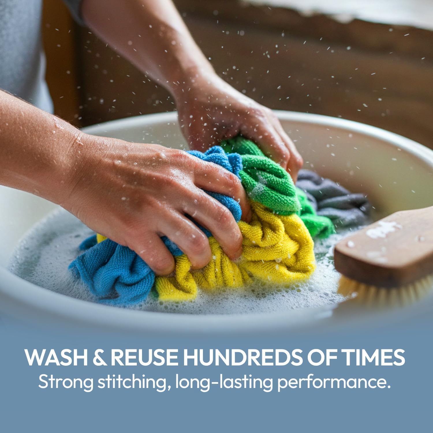 delka Microfibre Cleaning Cloths - 12 Pack, 300x300mm, Ultra Soft & Streak-Free | Teal 6