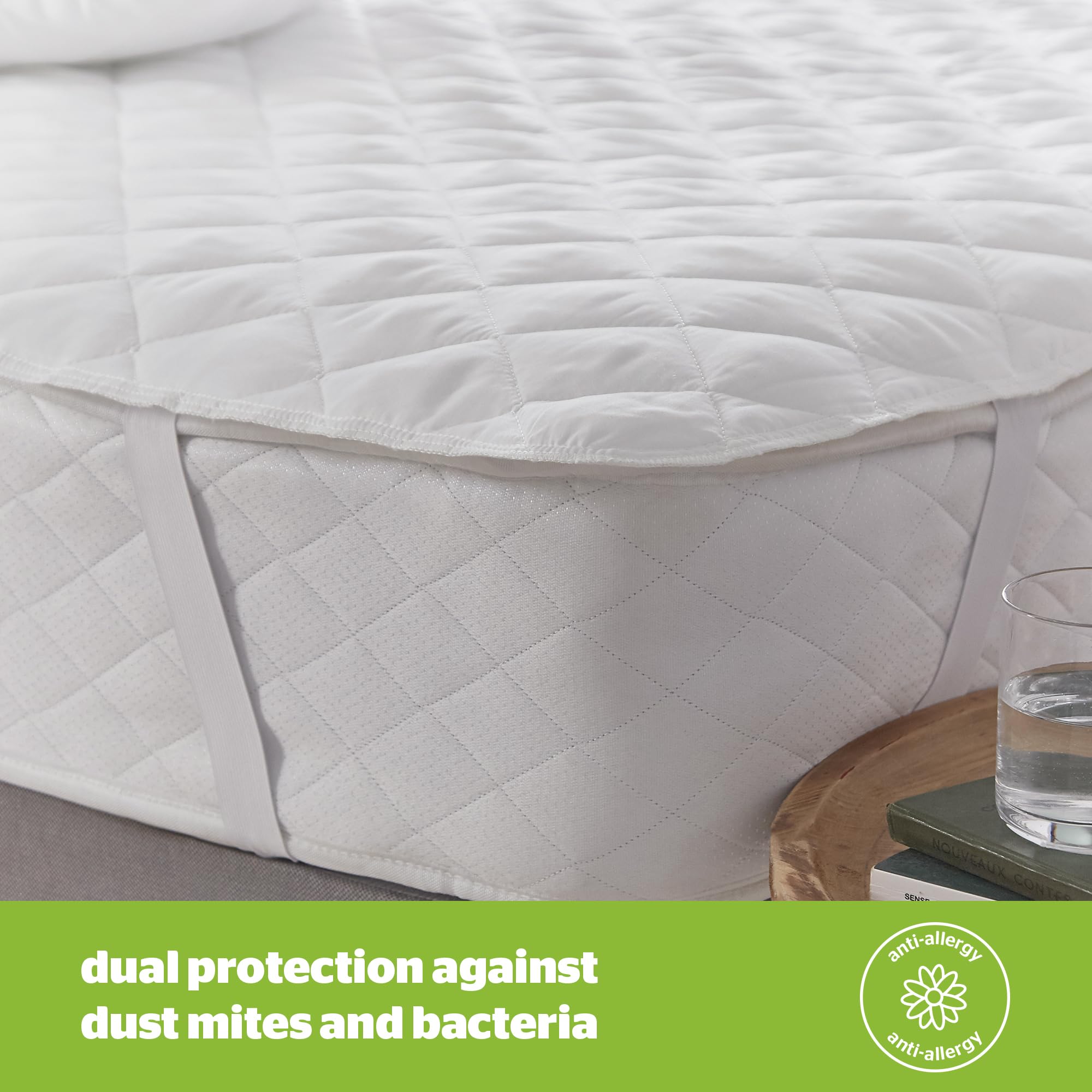 Silentnight Anti Allergy Mattress Protector - Single Size, Microfibre, Machine Washable 2