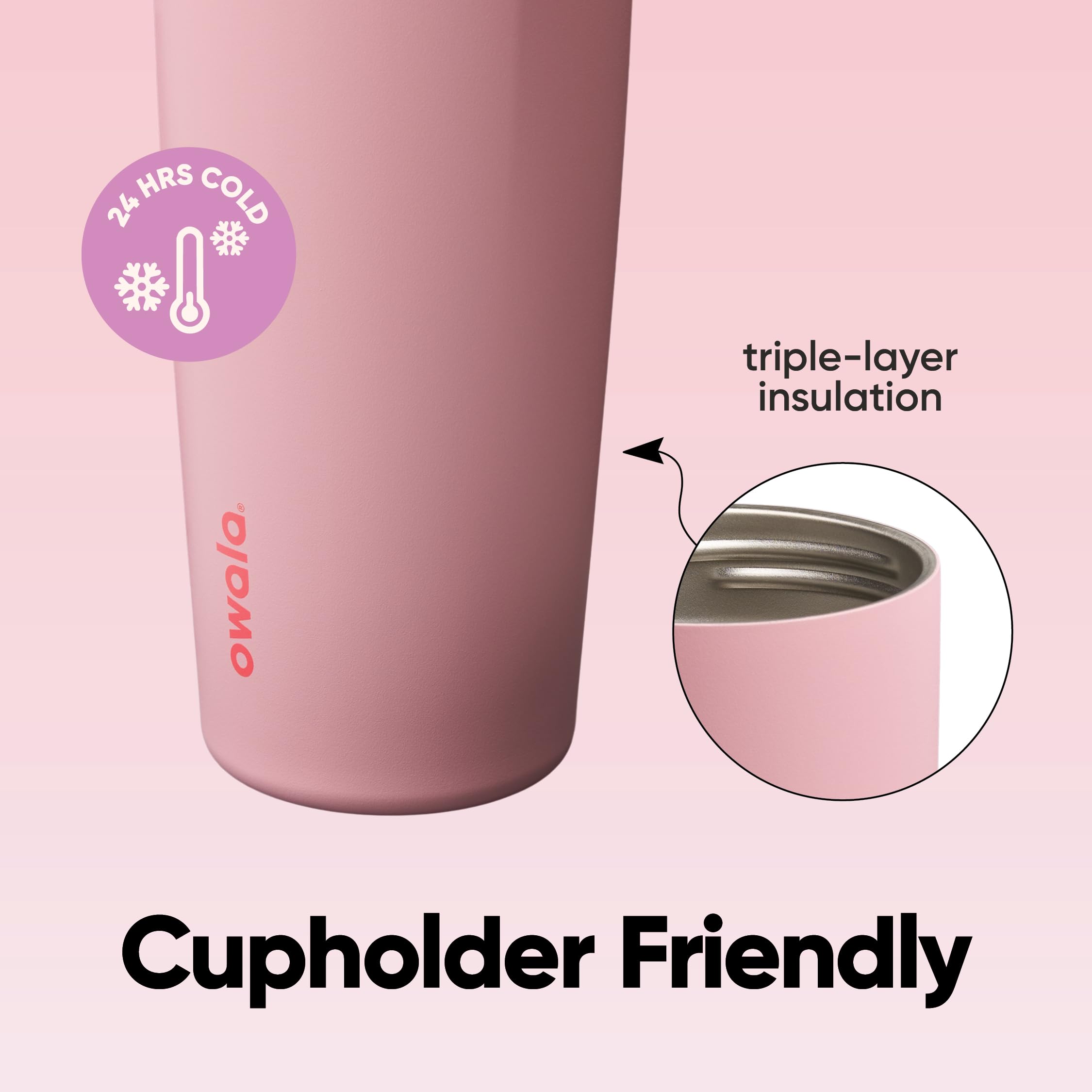 Owala FreeSip Sway Insulated Stainless Steel Water Bottle - 30oz/890ml - Angel Food Cake 5