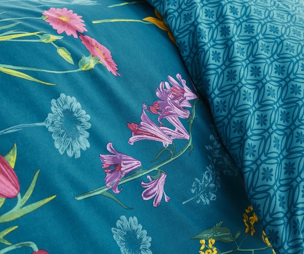 Dreams & Drapes Ingrid Easy Care Duvet Cover Set - Teal | King Size (230x220cm) | 3 Piece 2