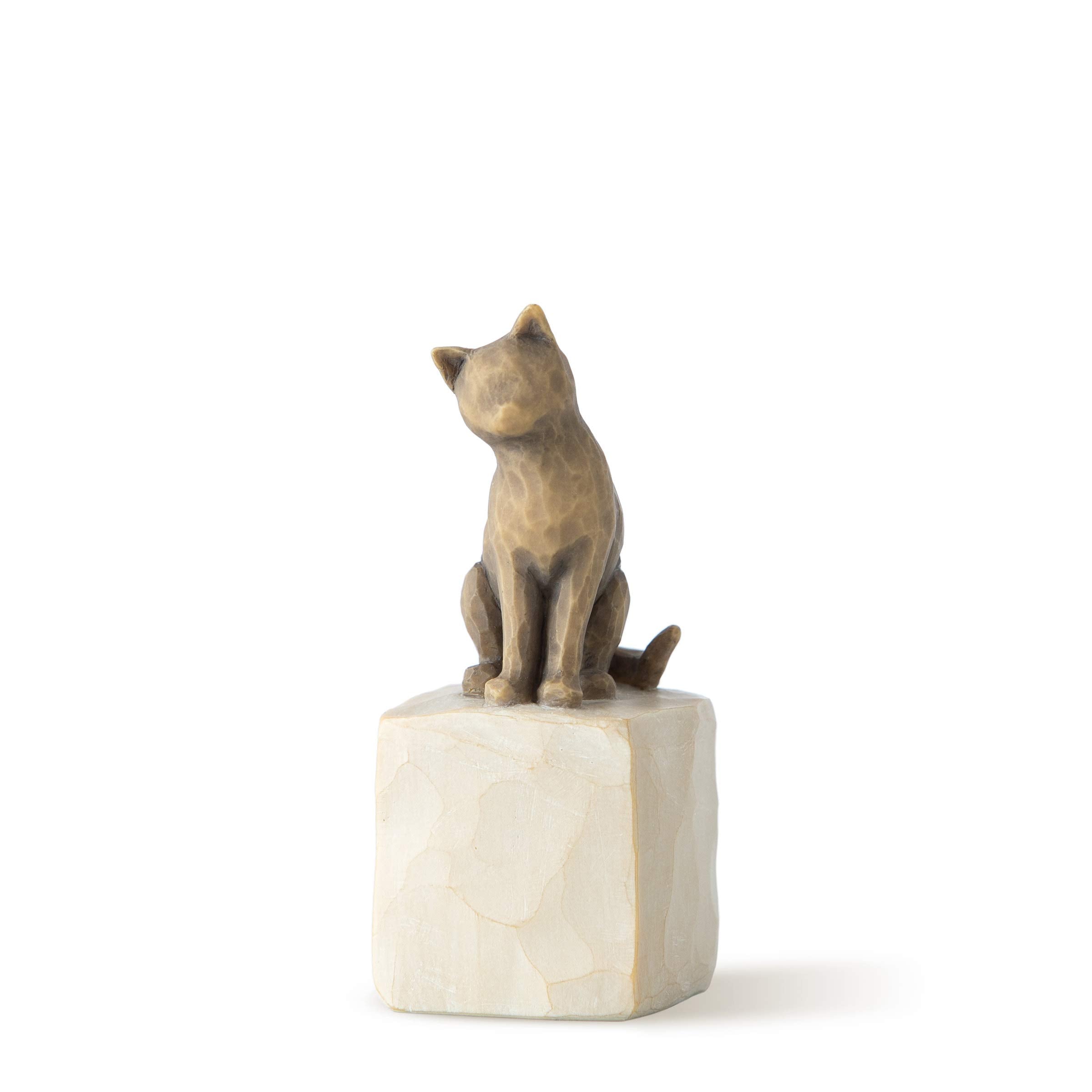 Willow Tree Love My Cat Dark Figurine - Resin Sculpture | Hand-Painted | 3 x 3 x 7.5 cm 1