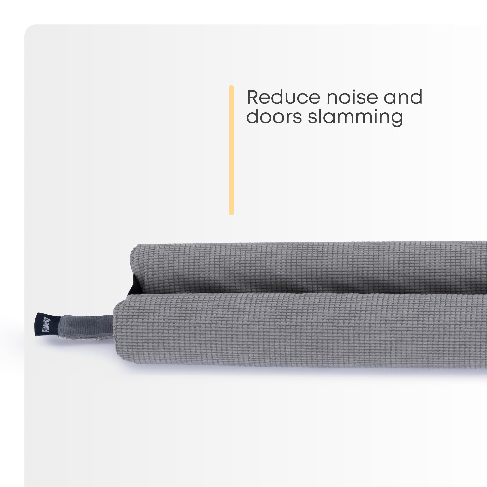 FiNeWaY Under Door Draught Excluder - 80cm Double-Sided Foam for Interior Doors | Grey 6