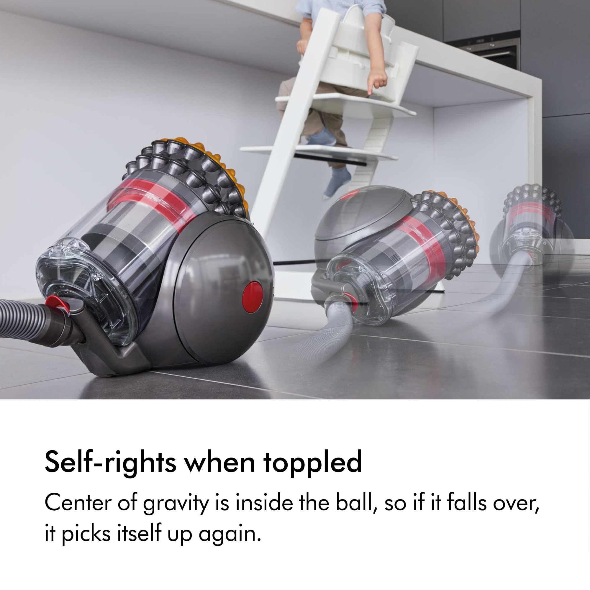 Dyson Big Ball Multifloor 2 Cylinder Vacuum - Bagless, Washable Filter, 600W Power | Yello / Iron 5