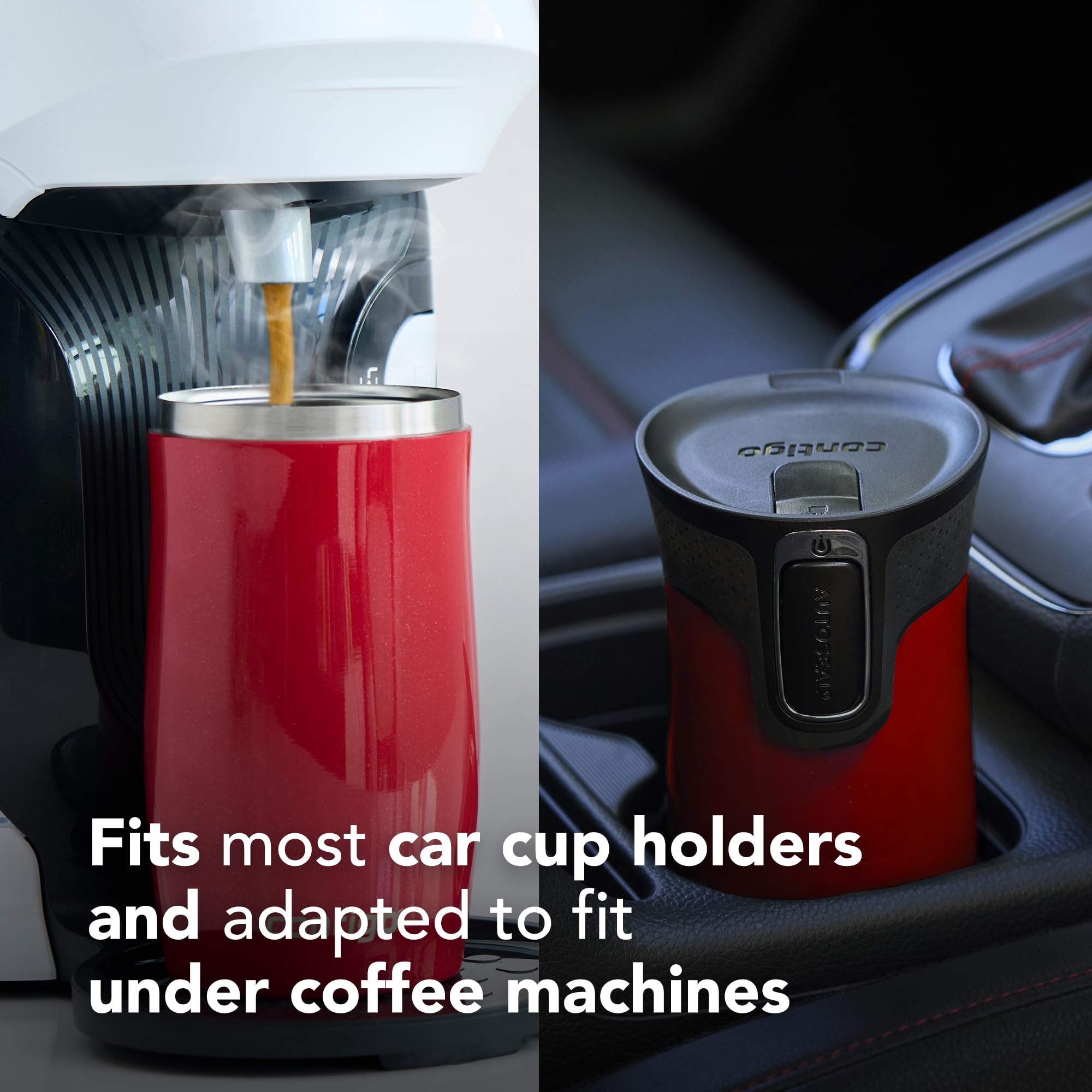 Contigo West Loop Mini Autoseal Travel Mug - 300ml Stainless Steel | Hot 4h/Cold 14h | Leak Proof 8