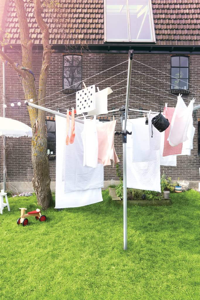 Brabantia 60m Lift-O-Matic Advance Rotary Washing Line | Adjustable Height 149-197 cm | Includes Cover & Peg Bag 7
